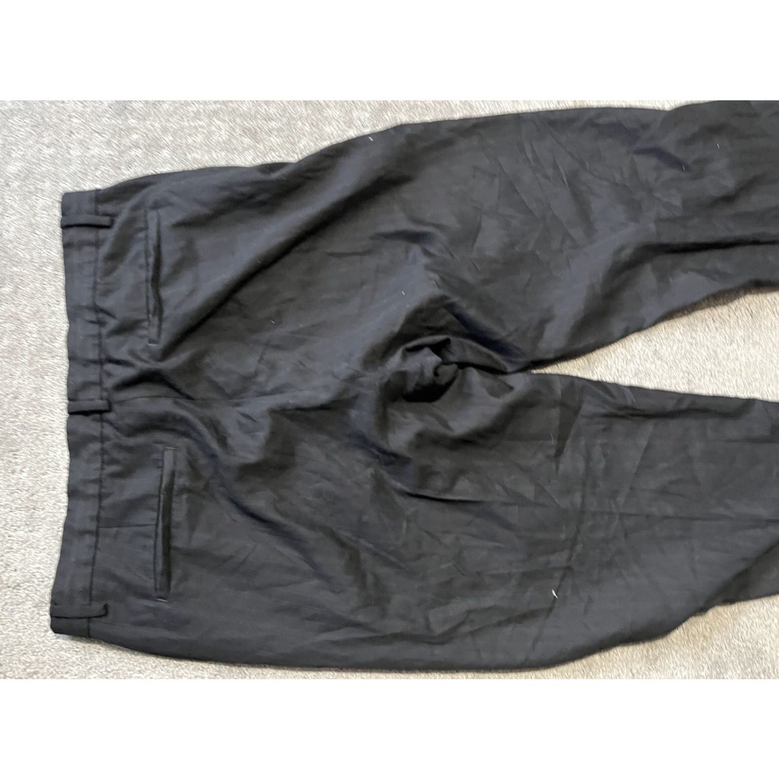 Calvin Klein Calvin Klein Dress Pants Mens 36 Black Wool Blend Pleated Straight Office Business Casual Formal Workwear Size US 36 / EU 52 - 4 Thumbnail