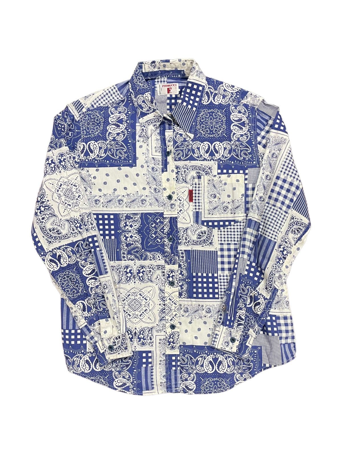 Fiorucci Fiorucci Italy Vintage Bandana Printed Shirts Size US M / EU 48-50 / 2 - 1 Thumbnail
