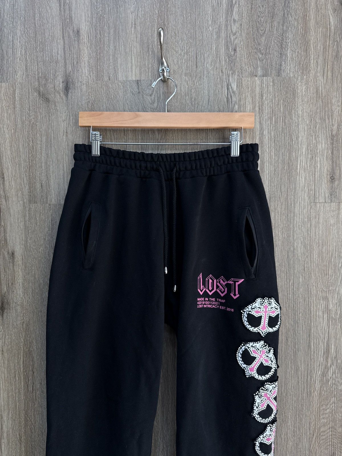 LOST INTRICACY Lost Intricacy Black Sweatpants Size US 32 / EU 48 - 2 Thumbnail