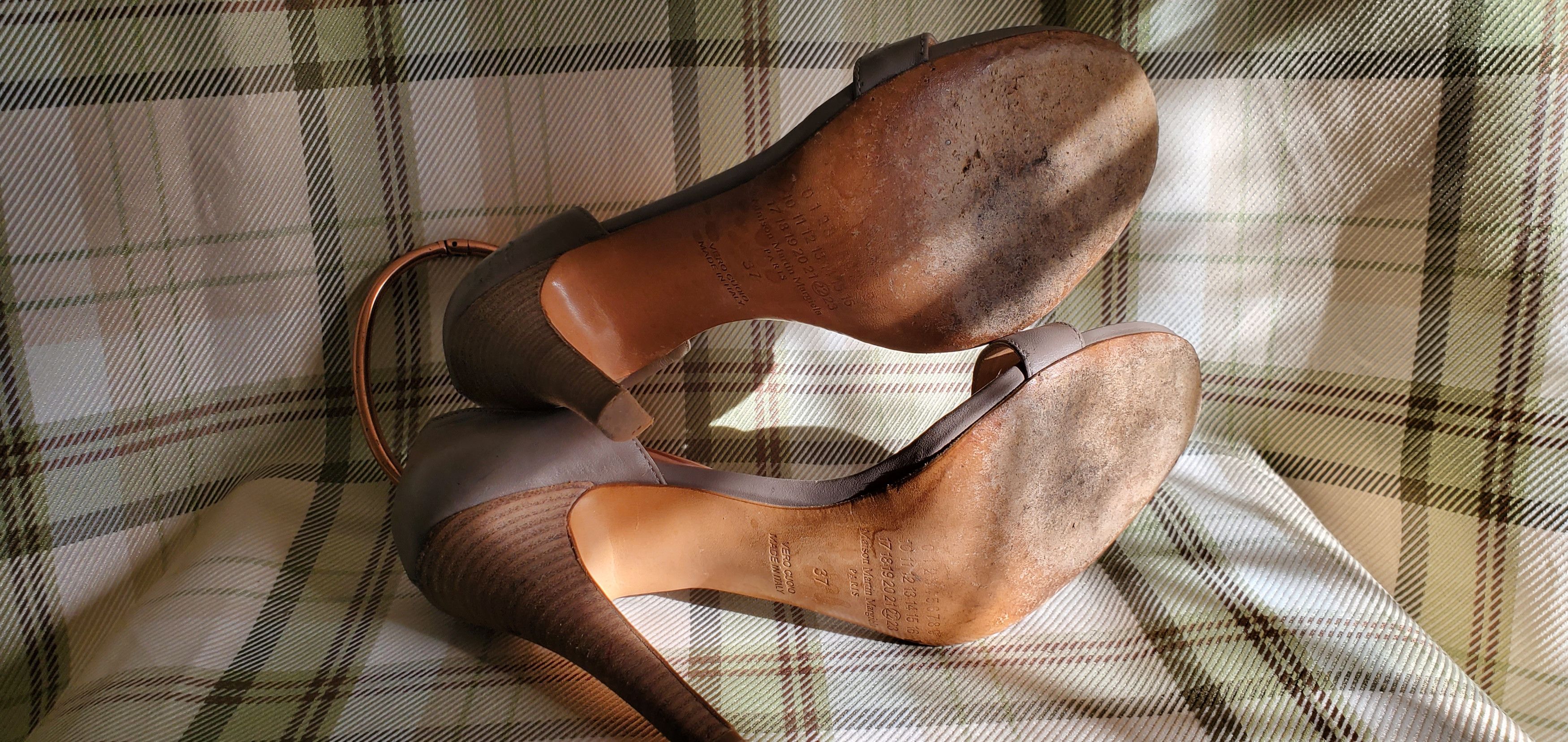 Maison Margiela Maison Margiela Open Toe Leather Heel Shoes Size US 7 / IT 37 - 4 Thumbnail