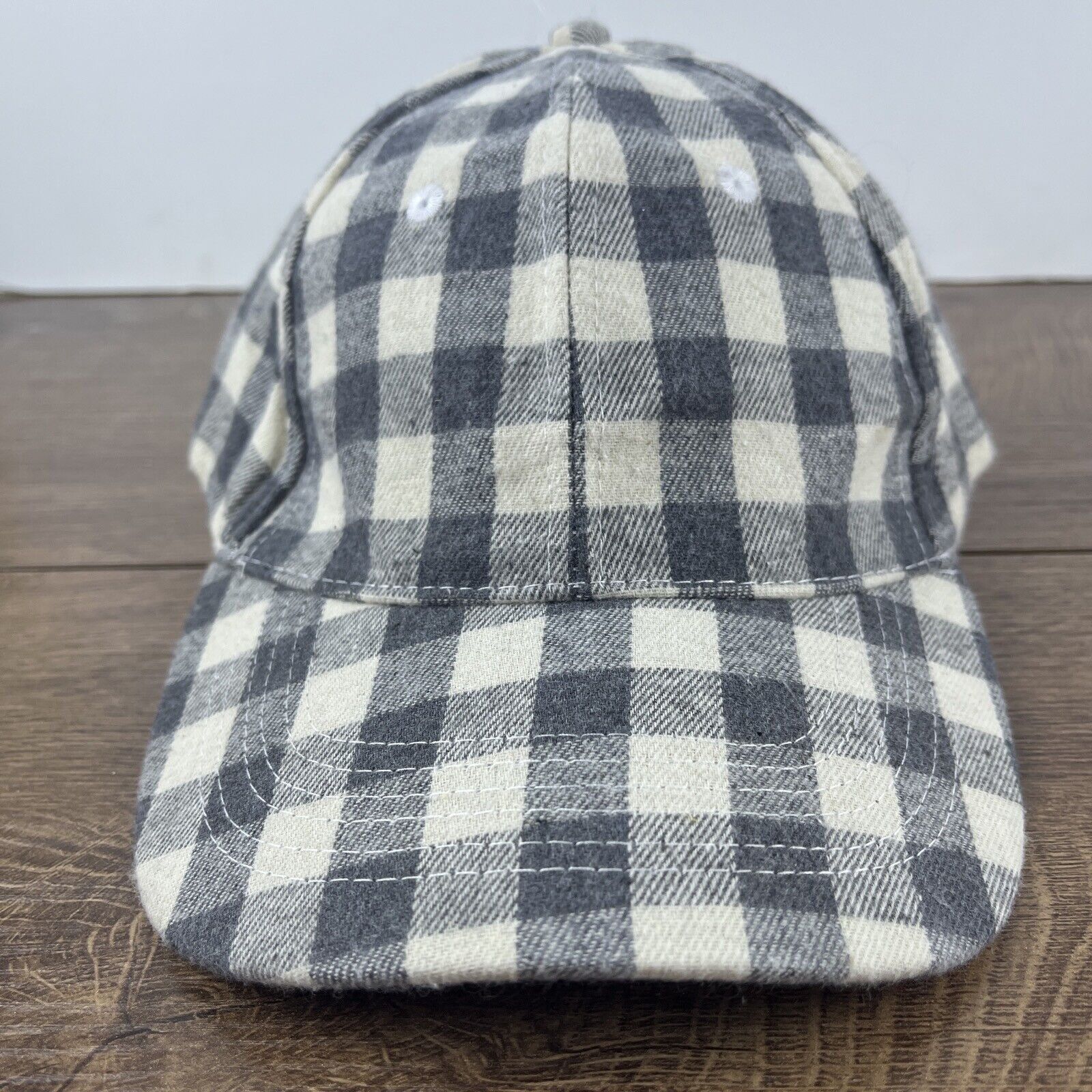 Other Plaid Gray Hat Gray Plaid Hat Adjustable Adult Size Hat Gray Size ONE SIZE - 1 Thumbnail