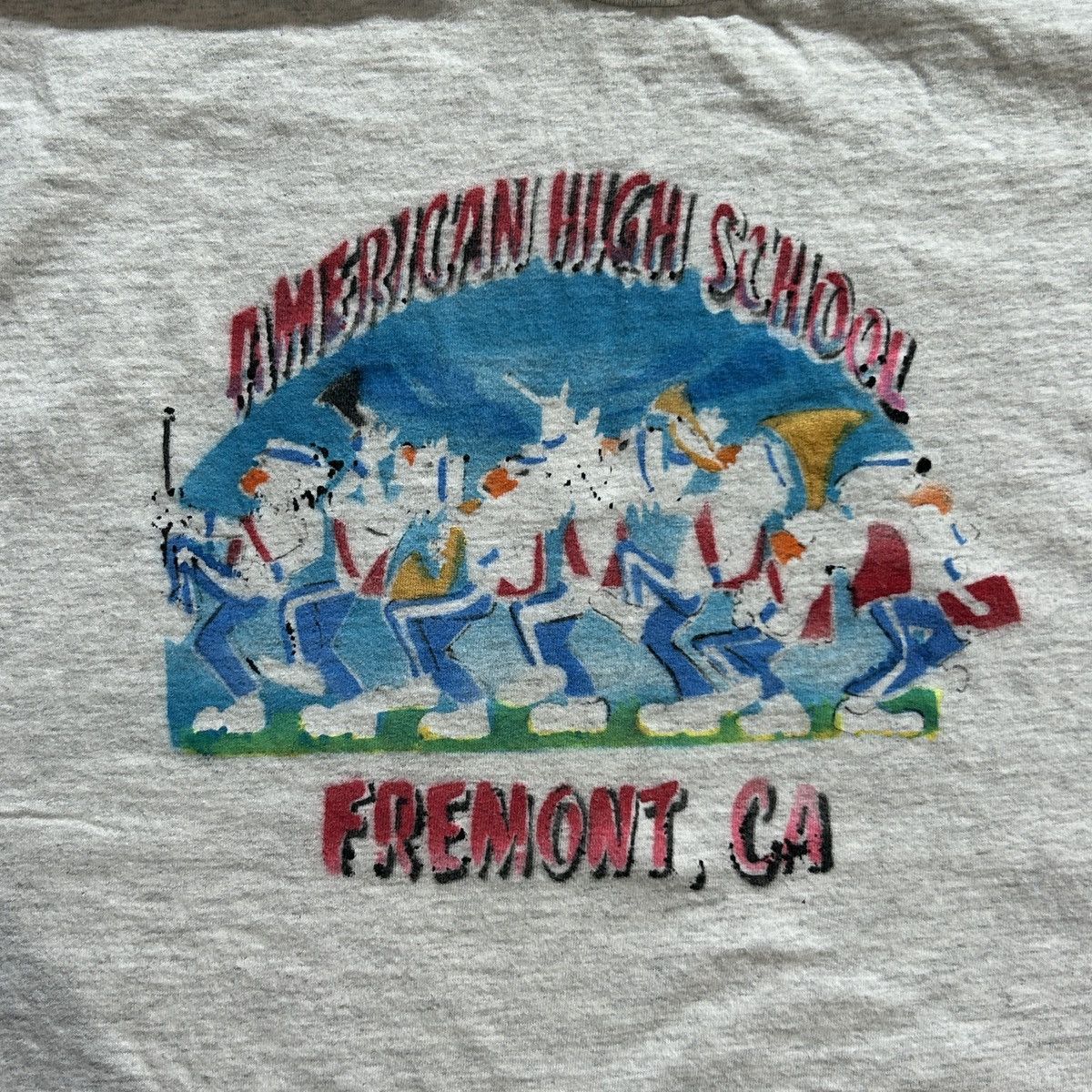 Vintage VTG American Highschool Fremont CA Airbrush Tee Tultex Size US XL / EU 56 / 4 - 2 Thumbnail