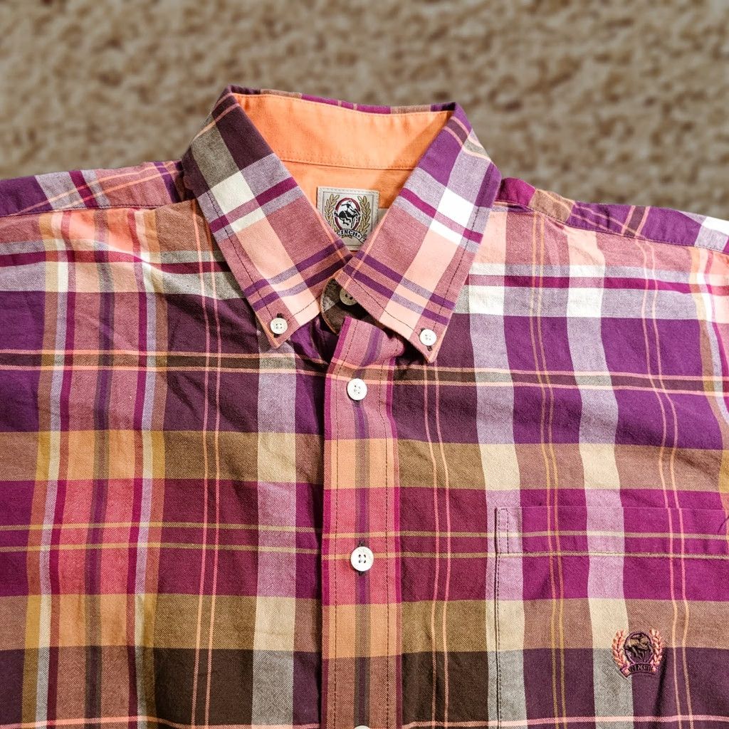 Pinko Cinch Shirt Mens Size Medium Pink Purple Plaid Button Long Sleeve Casual Western Size US M / EU 48-50 / 2 - 1 Thumbnail
