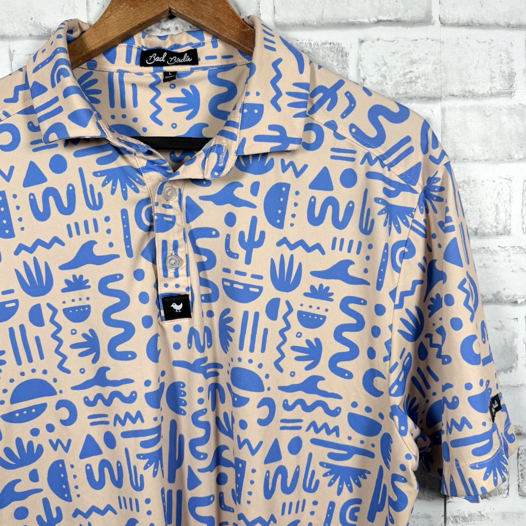 Vintage Bad Birdie Polo Shirt Mens Size L Casual Polyester Blend Shirt Size US L / EU 52-54 / 3 - 2 Thumbnail