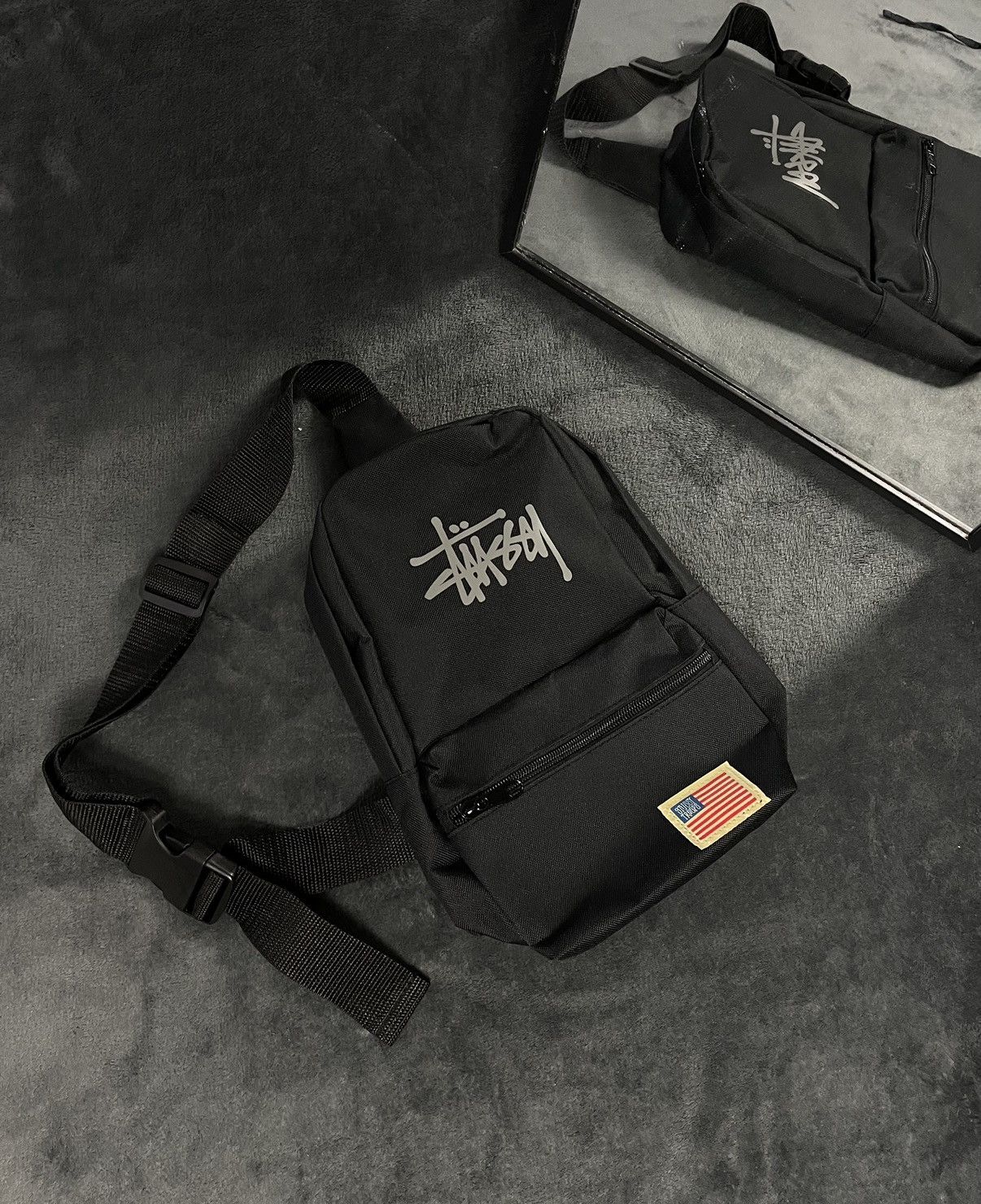 1990s Stussy outdoor sling bag