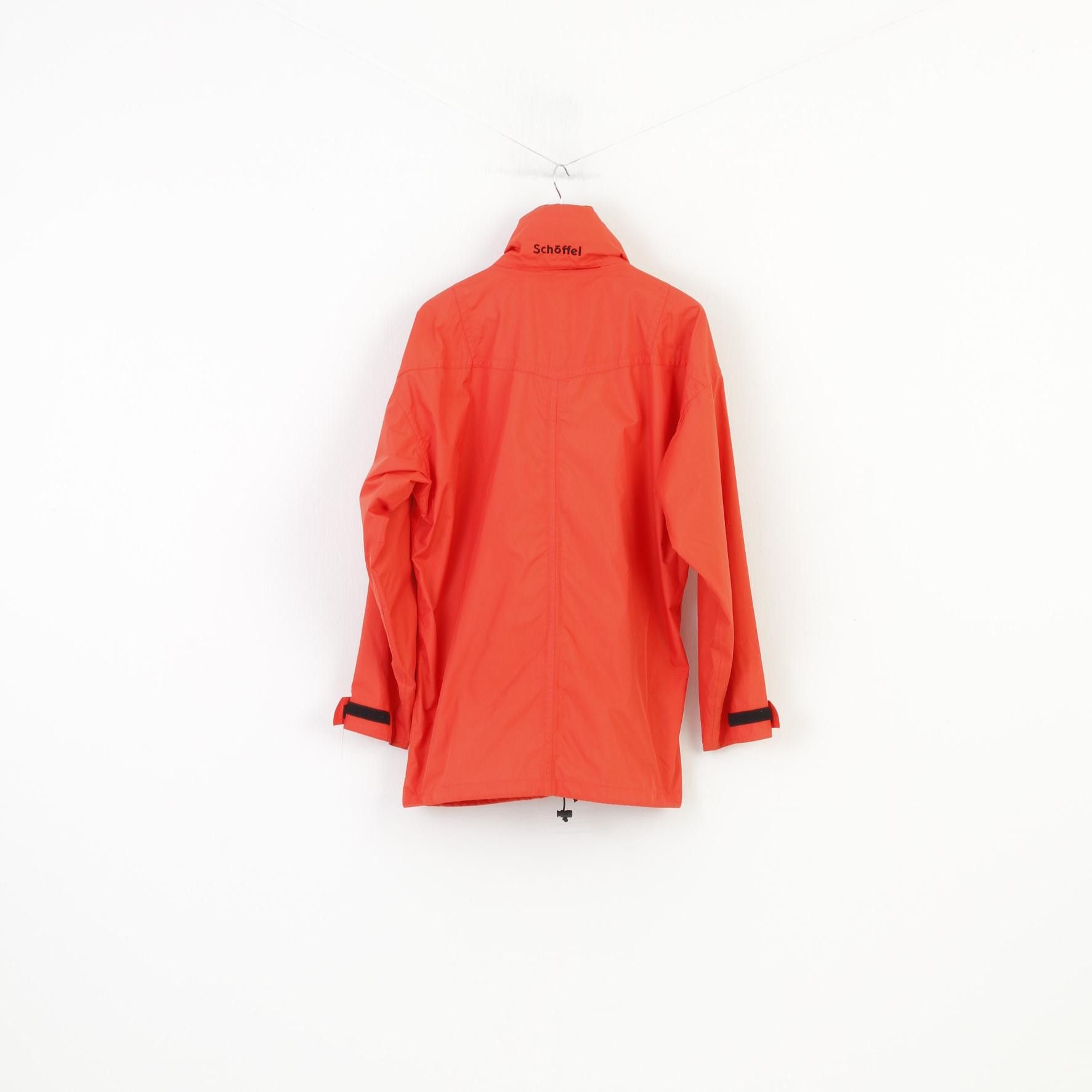Vintage Schoffel Men L Jacket Orange Hood Full Zipper 0384 Size US L / EU 52-54 / 3 - 8 Thumbnail
