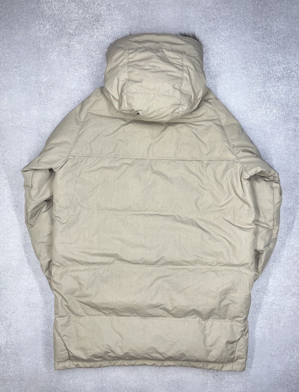 Nike × Nike ACG × Vintage Vintage Nike Puffer Jacket Parka Beige Swoosh Drill Y2K ACG Size US XL / EU 56 / 4 - 5 Thumbnail