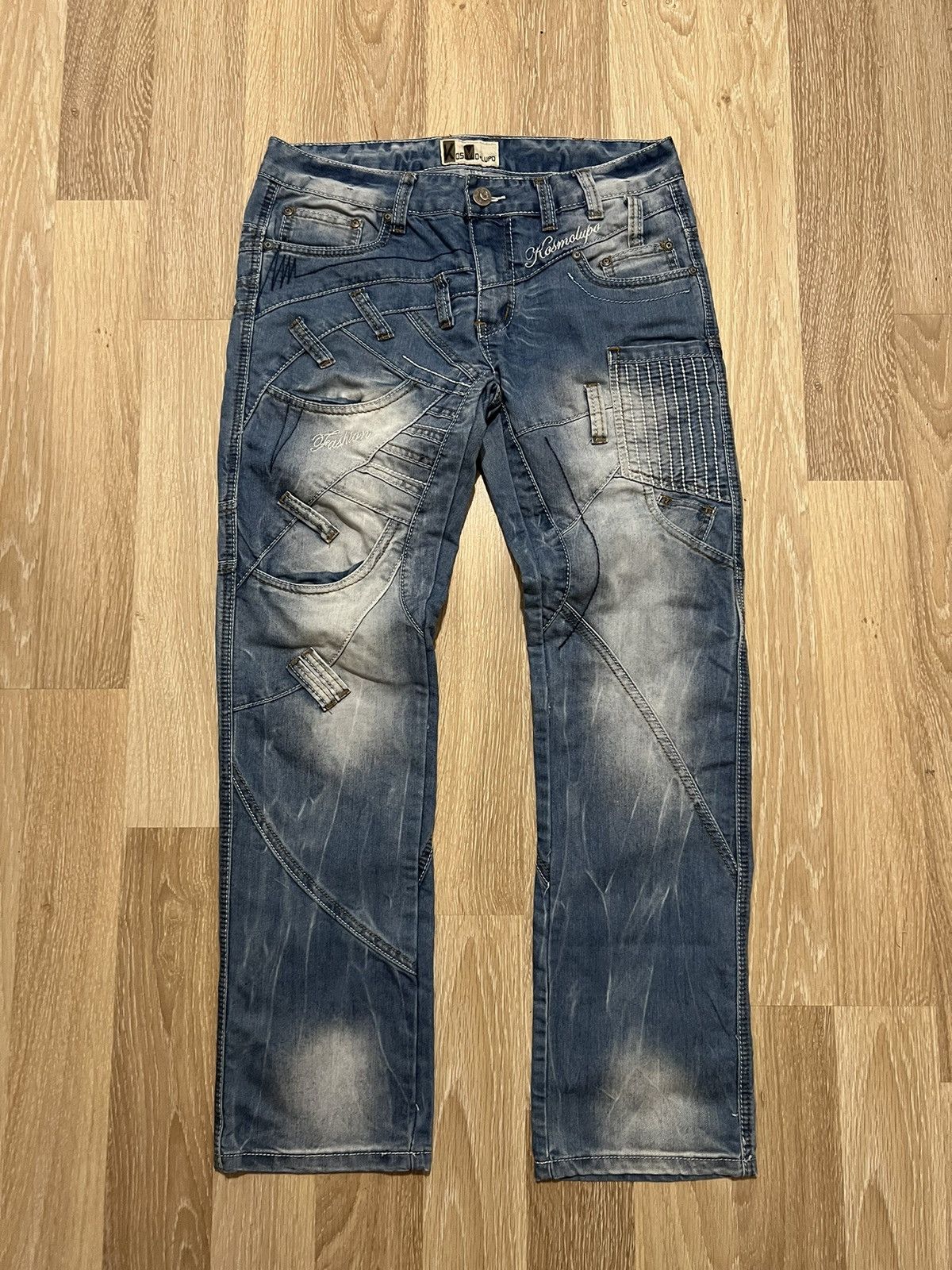 Pre-owned Avant Garde Kosmo Lupo Japanese Style Jeans In Blue