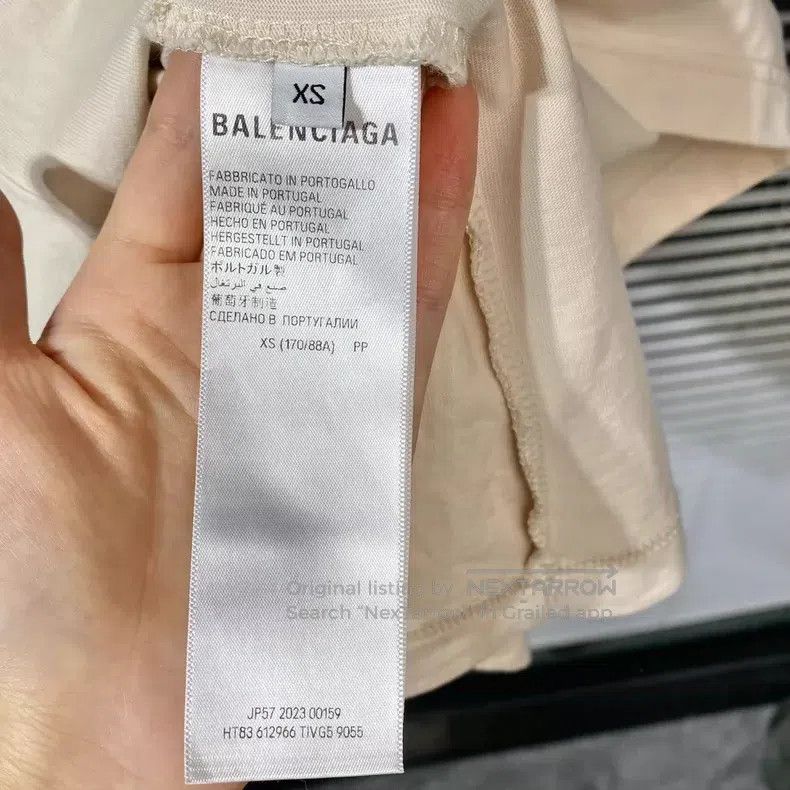 Balenciaga Balenciaga Short-sleeve T-shirt with letter print logo, be Size US XS / EU 42 / 0 - 8 Thumbnail