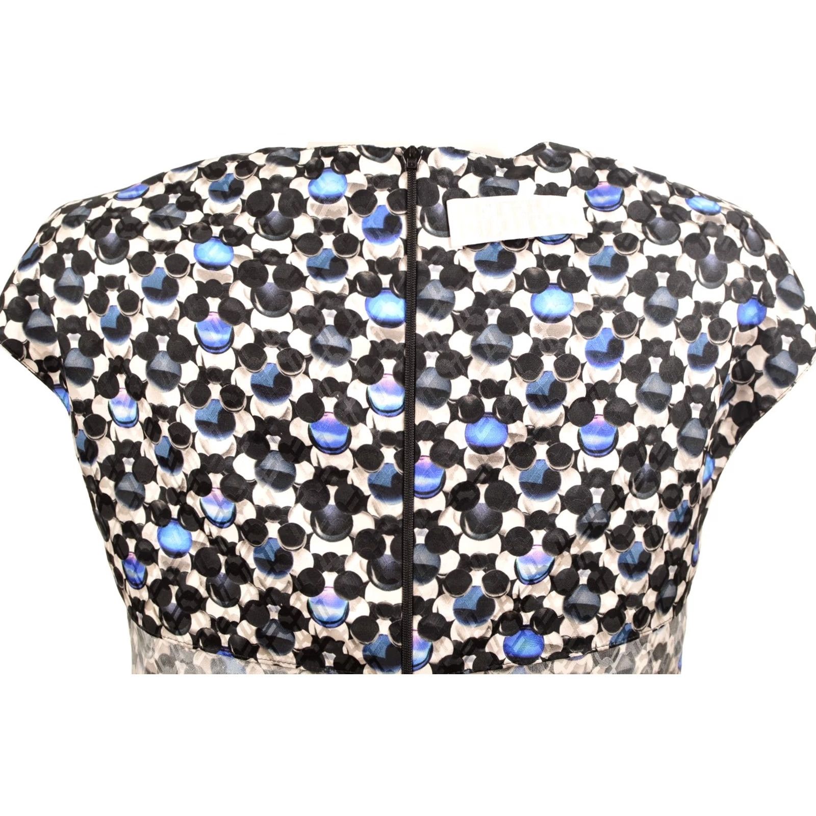 Peter Pilotto Peter Pilotto All-Print Short Sleeve Silk Blouse Top Size 8 Multicolor Womens Blouse Silk 8 Size M / US 6-8 / IT 42-44 - 6 Thumbnail