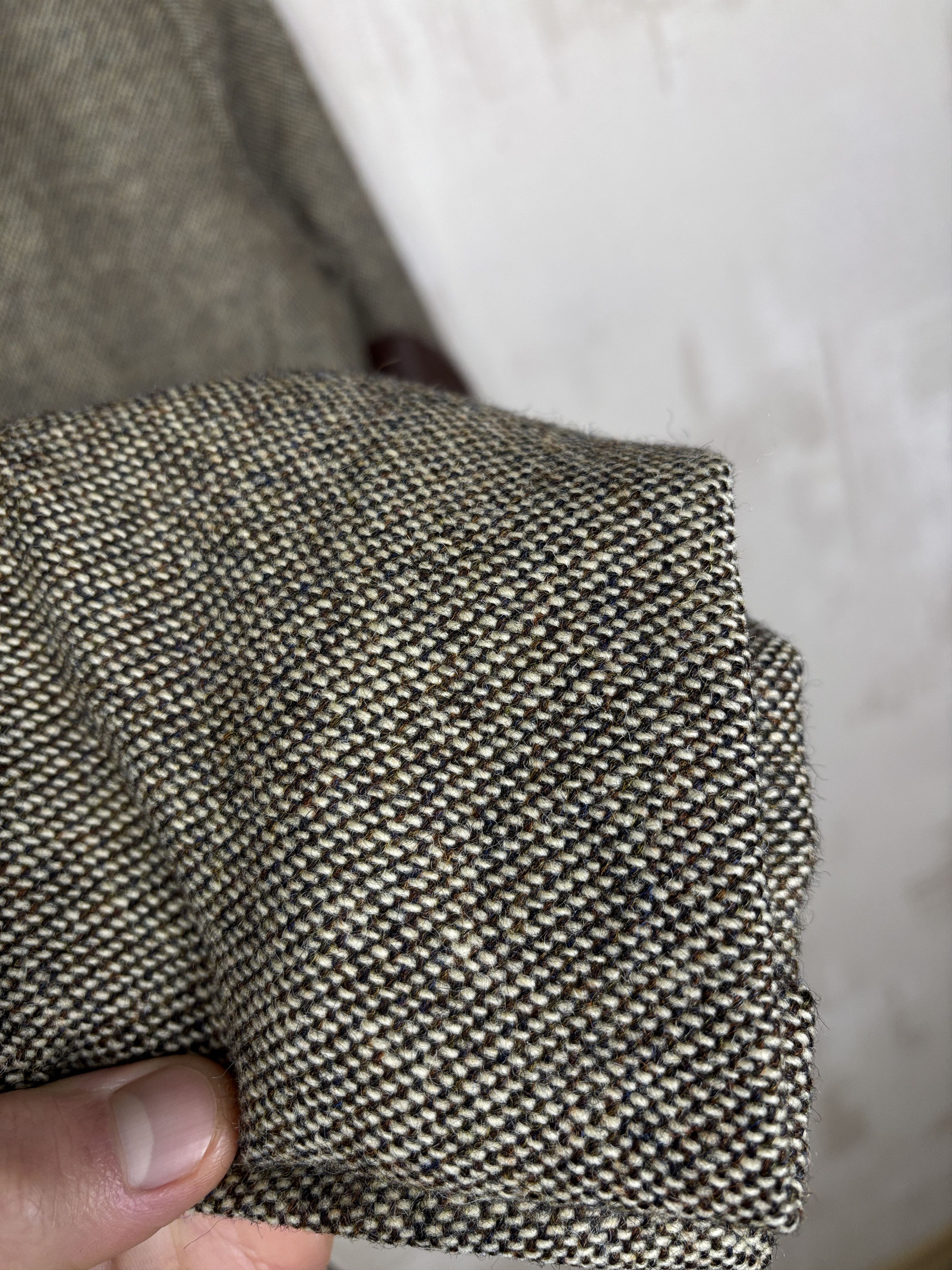 H&M H&M Moon Tweed Wool Blazer Brown Melange Elbow Pads Size 40R - 22 Thumbnail