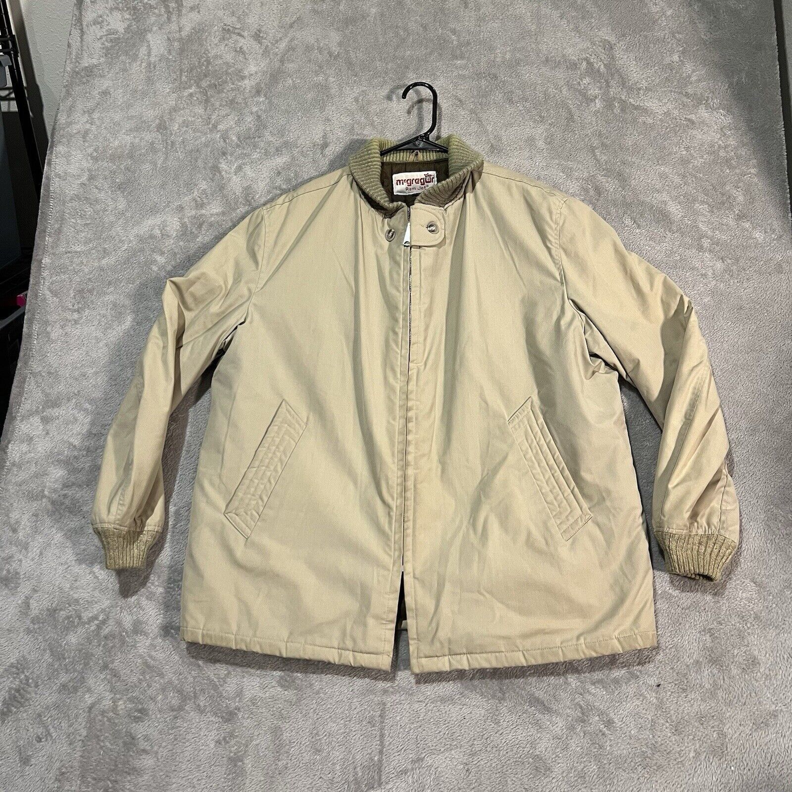 McGregor McGregor Ram Jet Jacket Men's 46 Beige Full Zip 70s Coat Size US XL / EU 56 / 4 - 1 Thumbnail