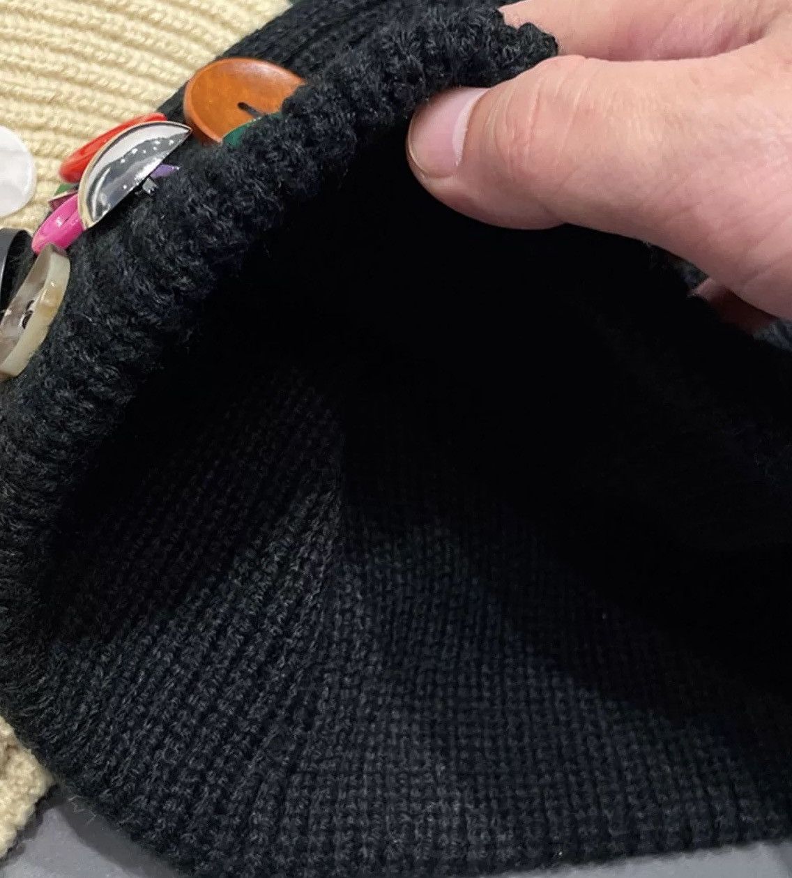 Japanese Brand × Vintage Outdoor retro multi button knitted beanie hat Size ONE SIZE - 5 Thumbnail