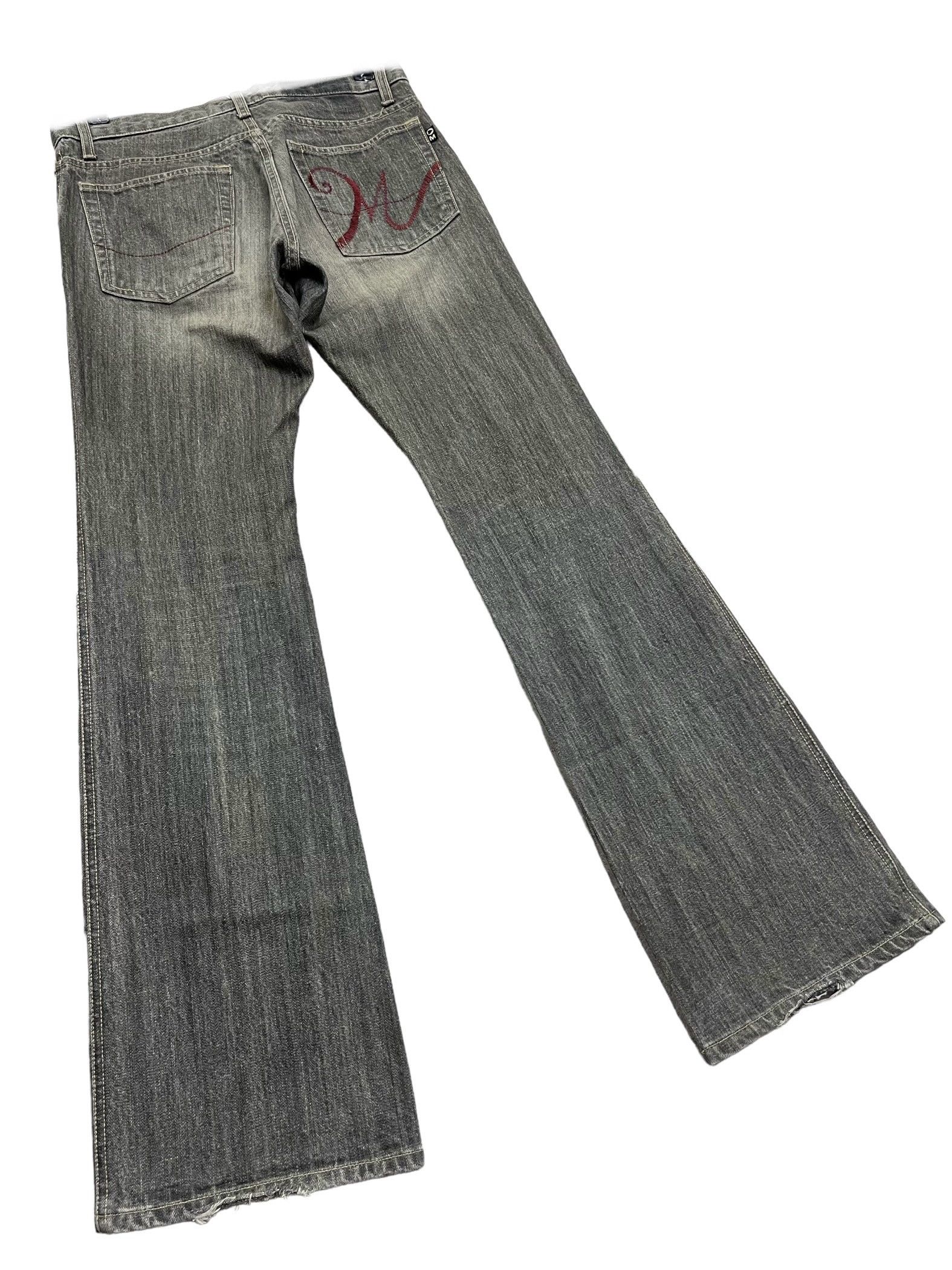 Undercover 🔥90’s MORGAN HOMME Mud Wash Black Slim Flare LGB Style Size US 29 - 7 Thumbnail