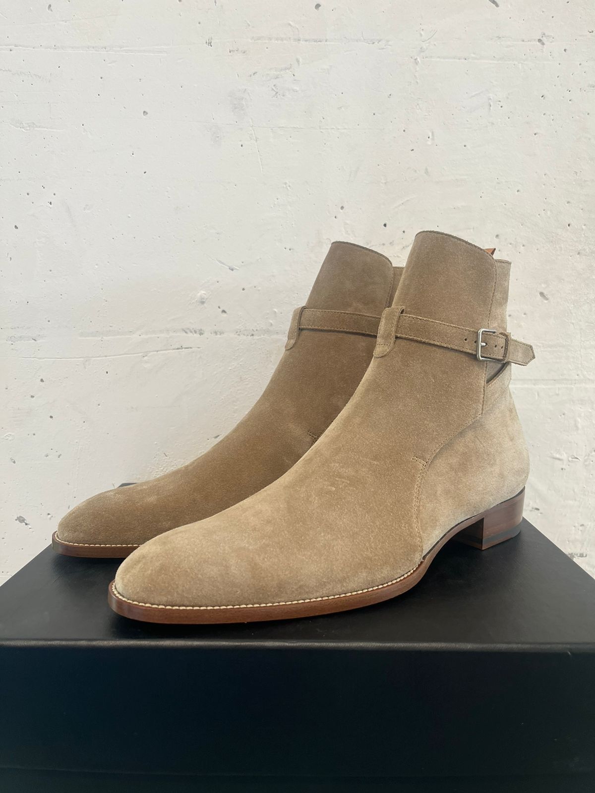 Saint Laurent Paris o1alsim1 Jodhpur High Buckle Boots in Light Brown Size US 12 / EU 45 - 4 Thumbnail