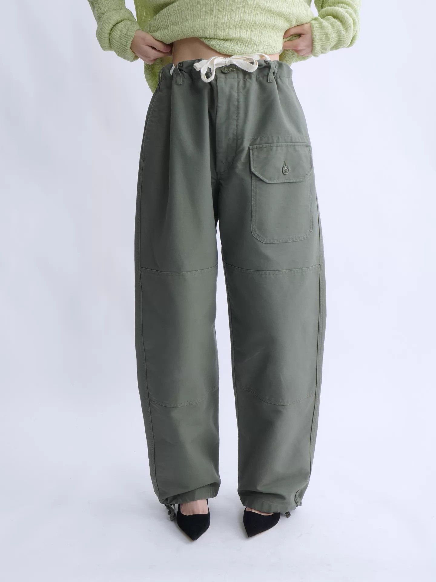 Engineered Garments EG Green Loose Military Work Pants Size L Size US 34 / EU 50 - 1 Thumbnail