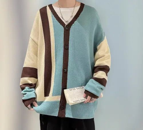 Aran Isles Knitwear New Limited Release Futuristic Striped Cardigan Knitwear Size US S / EU 44-46 / 1 - 1 Thumbnail
