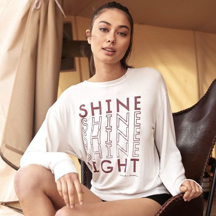 Spiritual Gangster SPIRITUAL GANGSTER White Shine Light Savasana Pullover Top Size M / US 6-8 / IT 42-44 - 1 Thumbnail