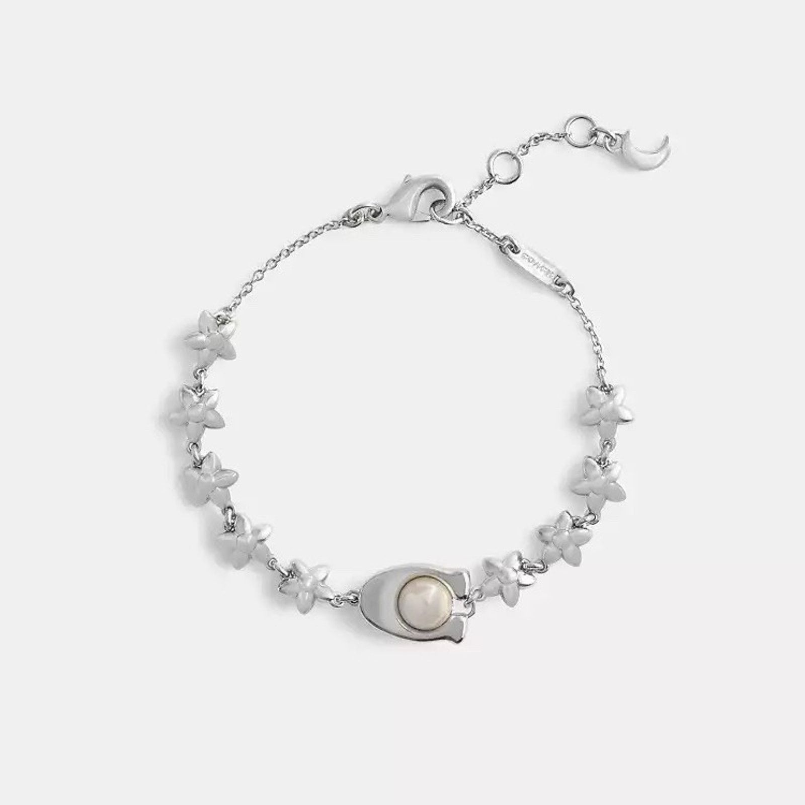 Coach NWT Coach Wildflower Chain Linear Bracelet Pearl CDS66 Size ONE SIZE - 9 Thumbnail