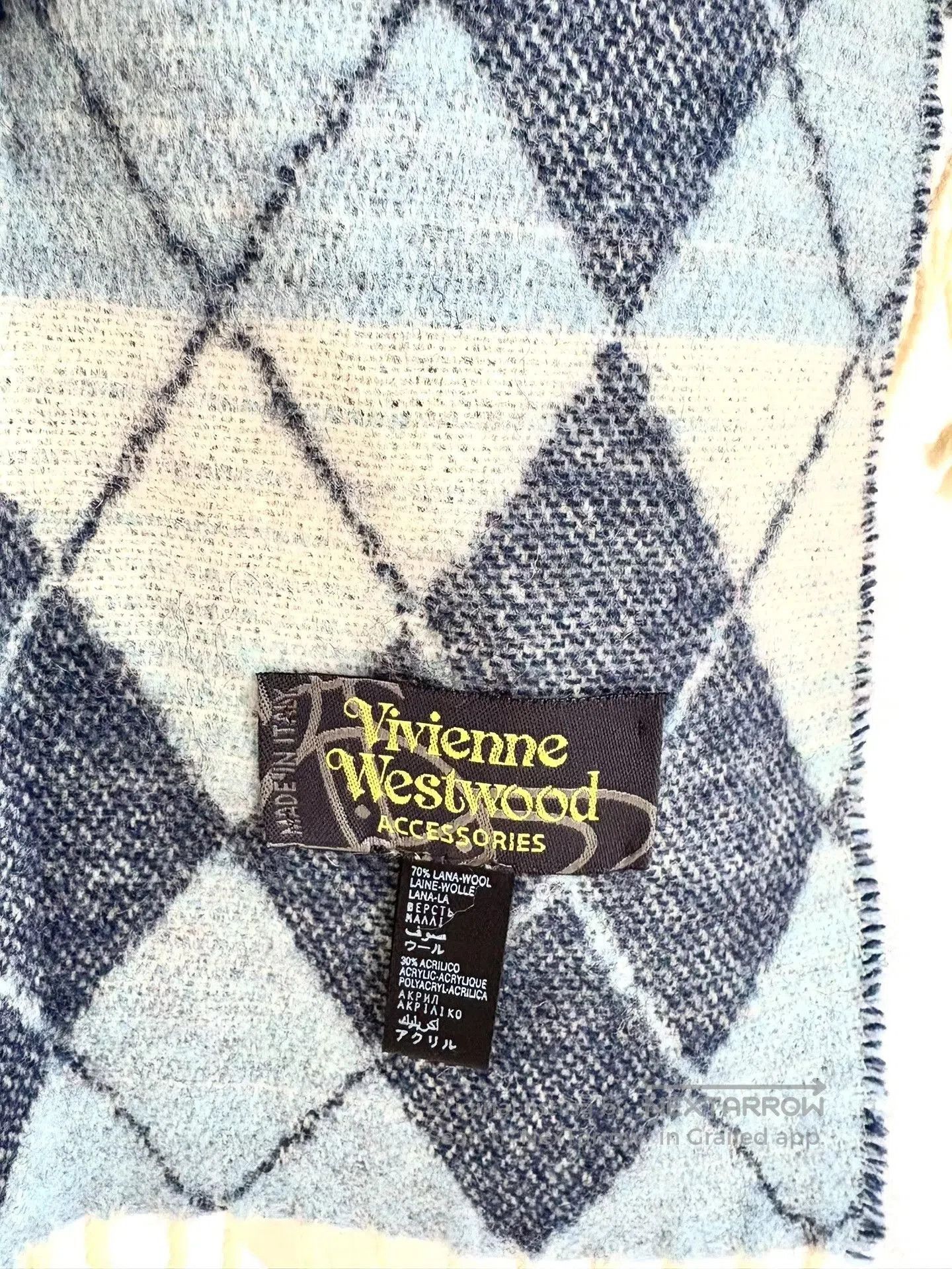 Vivienne Westwood Vivienne Westwood Argyle Saturn Wool Scarf. Size ONE SIZE - 5 Thumbnail