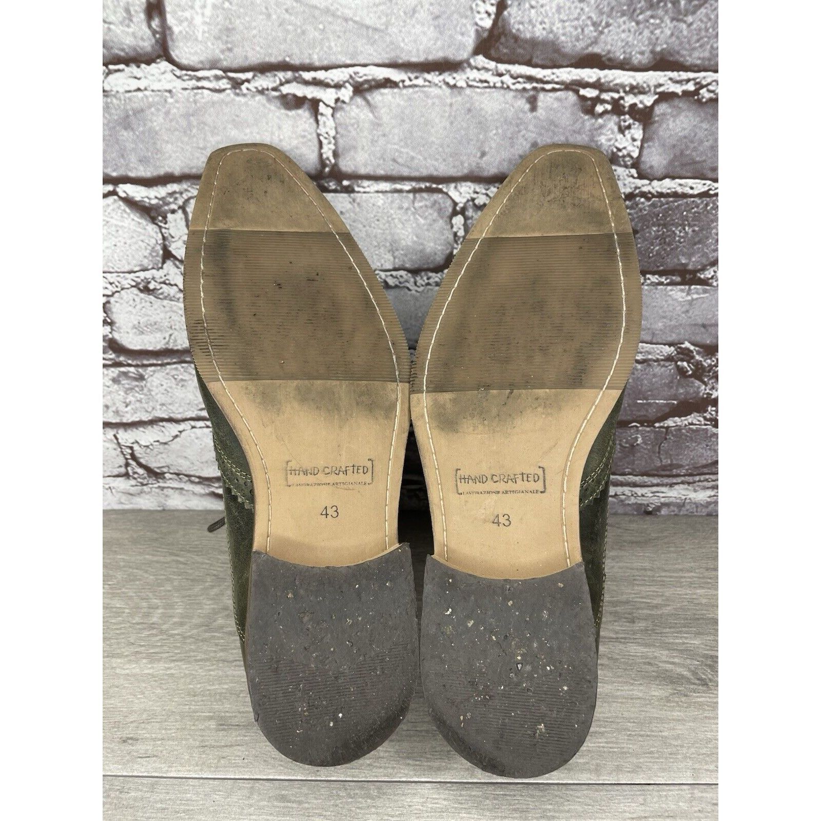 Steve Madden Steve Madden Iggy Green Leather Handcrafted Wingtip Oxfords Size US 10 / EU 43 - 14 Thumbnail