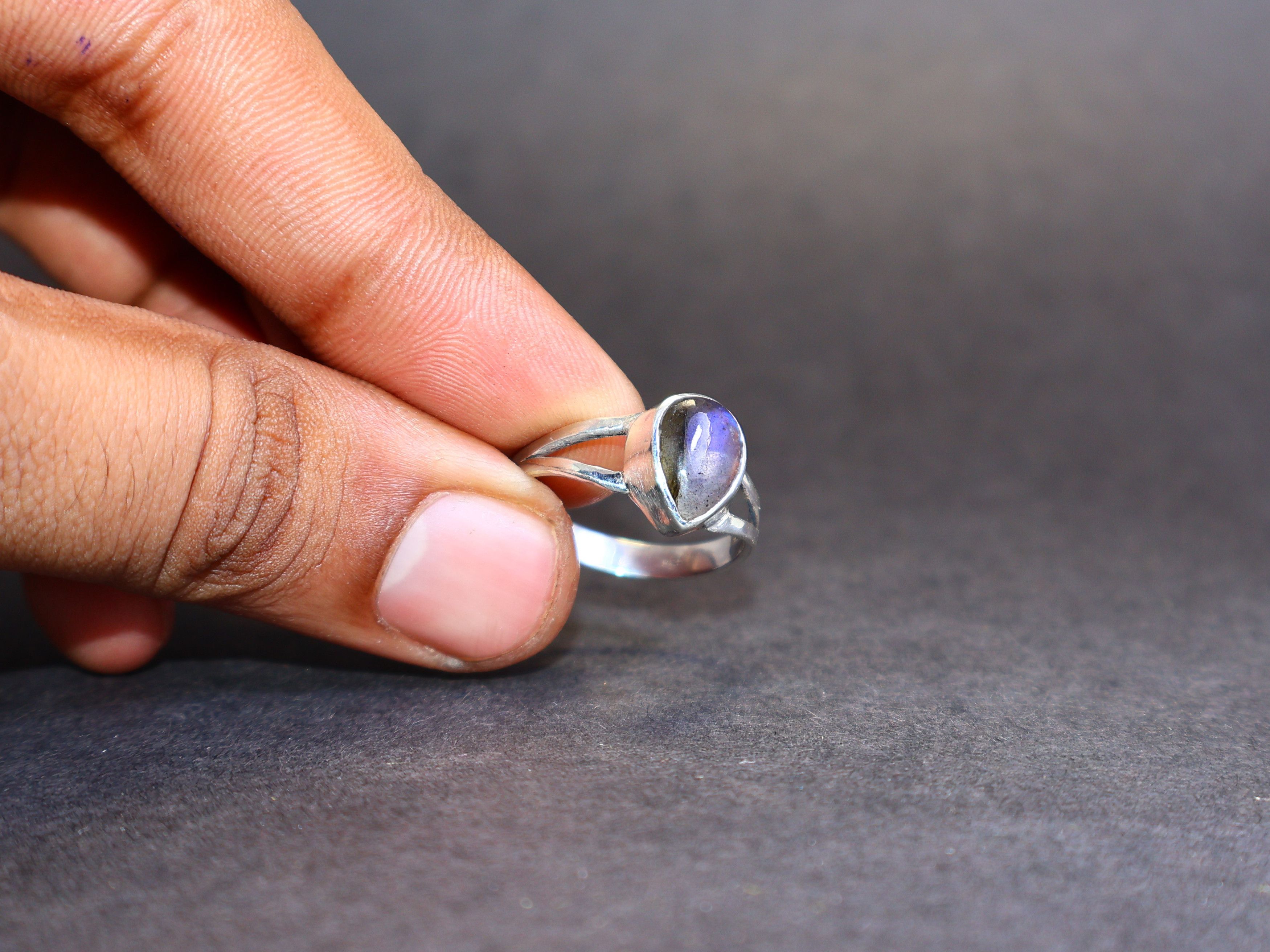 Handmade Labradorite Ring, 925 Silver Handmade Ring, Women Ring, Size ONE SIZE - 8 Thumbnail