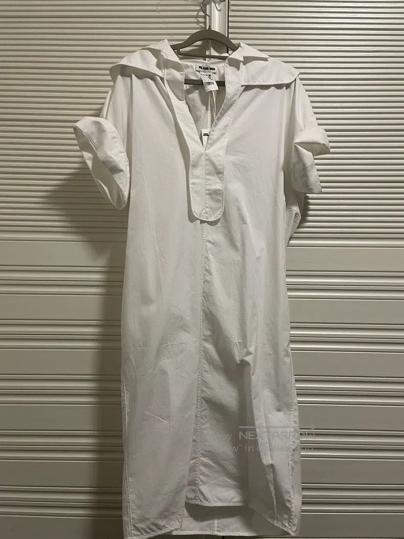 Jil Sander size 34 A white silhouette dress
