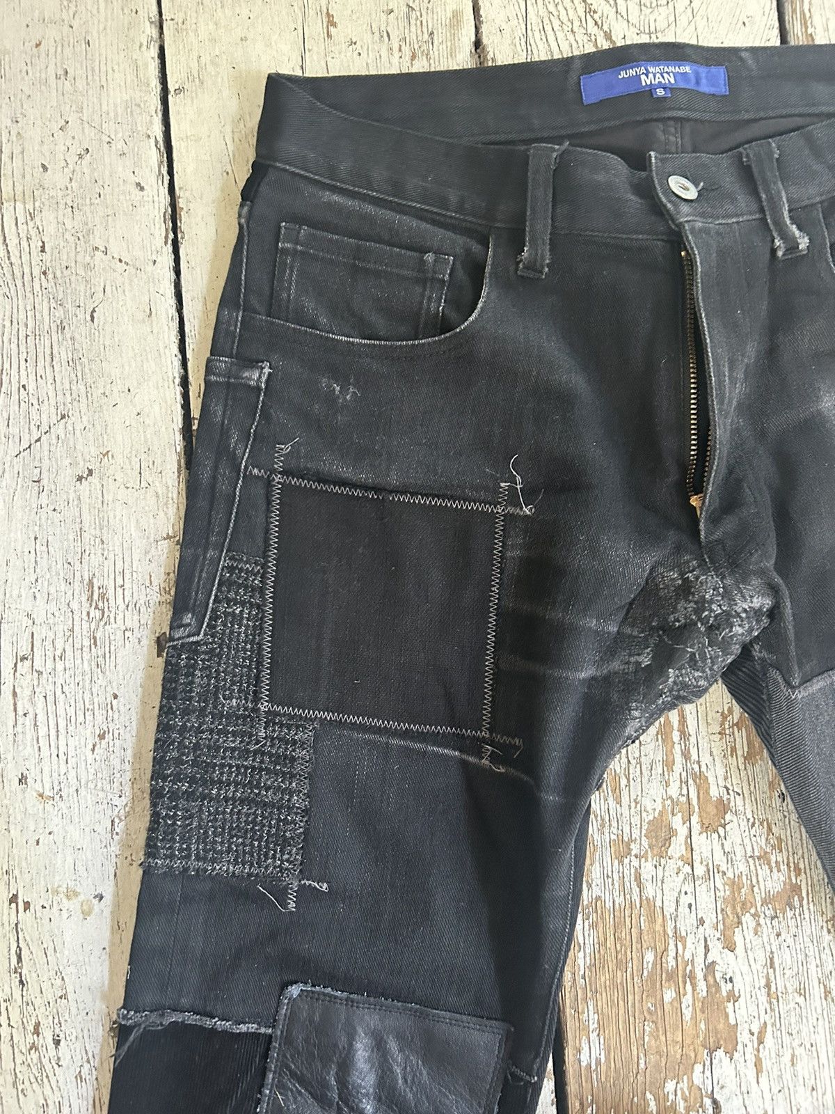 Junya Watanabe Junya Watanabe black denim patchwork jeans Size US 30 / EU 46 - 3 Thumbnail