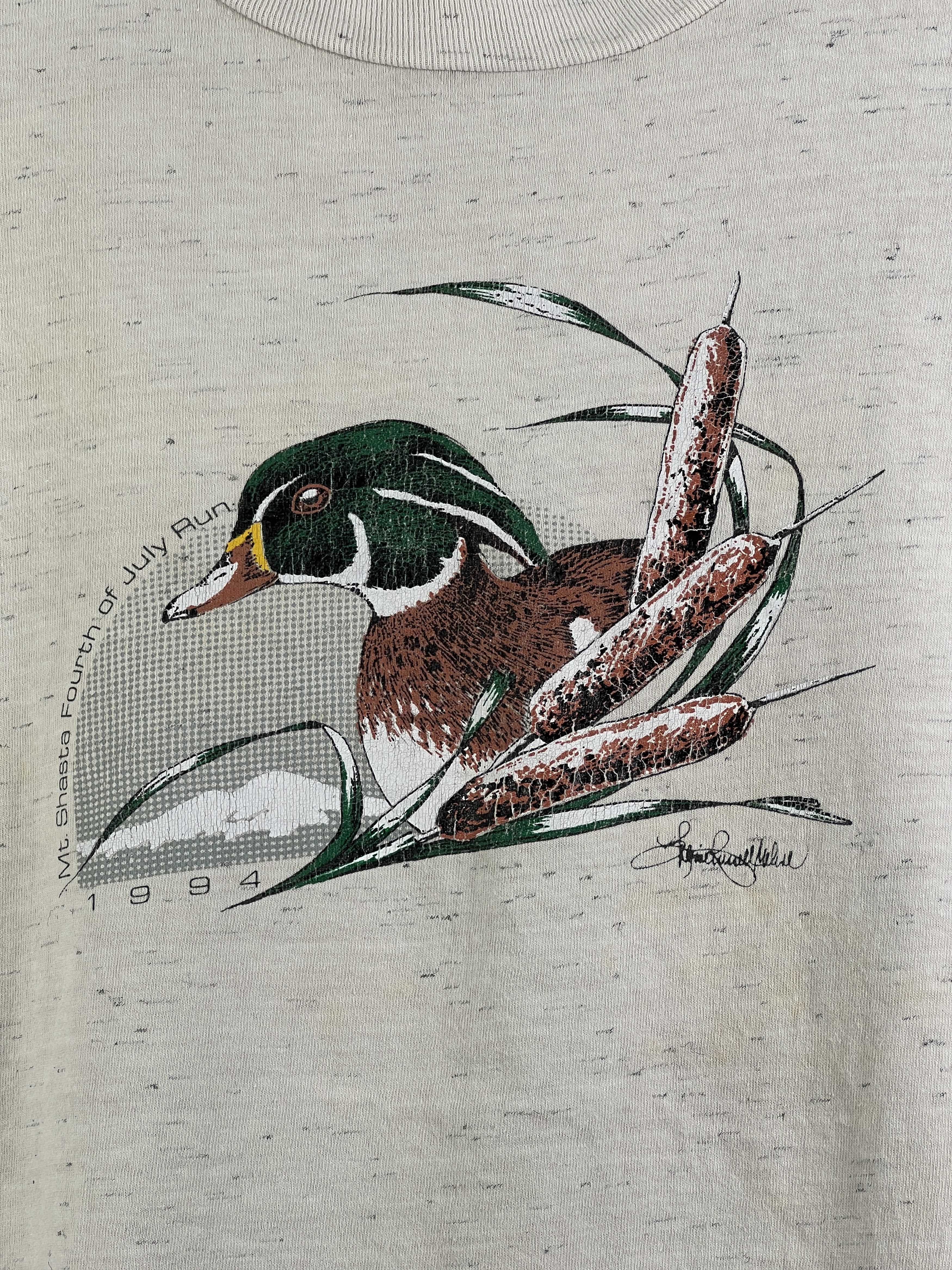 Vintage No.4857 Vintage 90s Duck Artwork Graphic Tee (L) Size US L / EU 52-54 / 3 - 2 Thumbnail