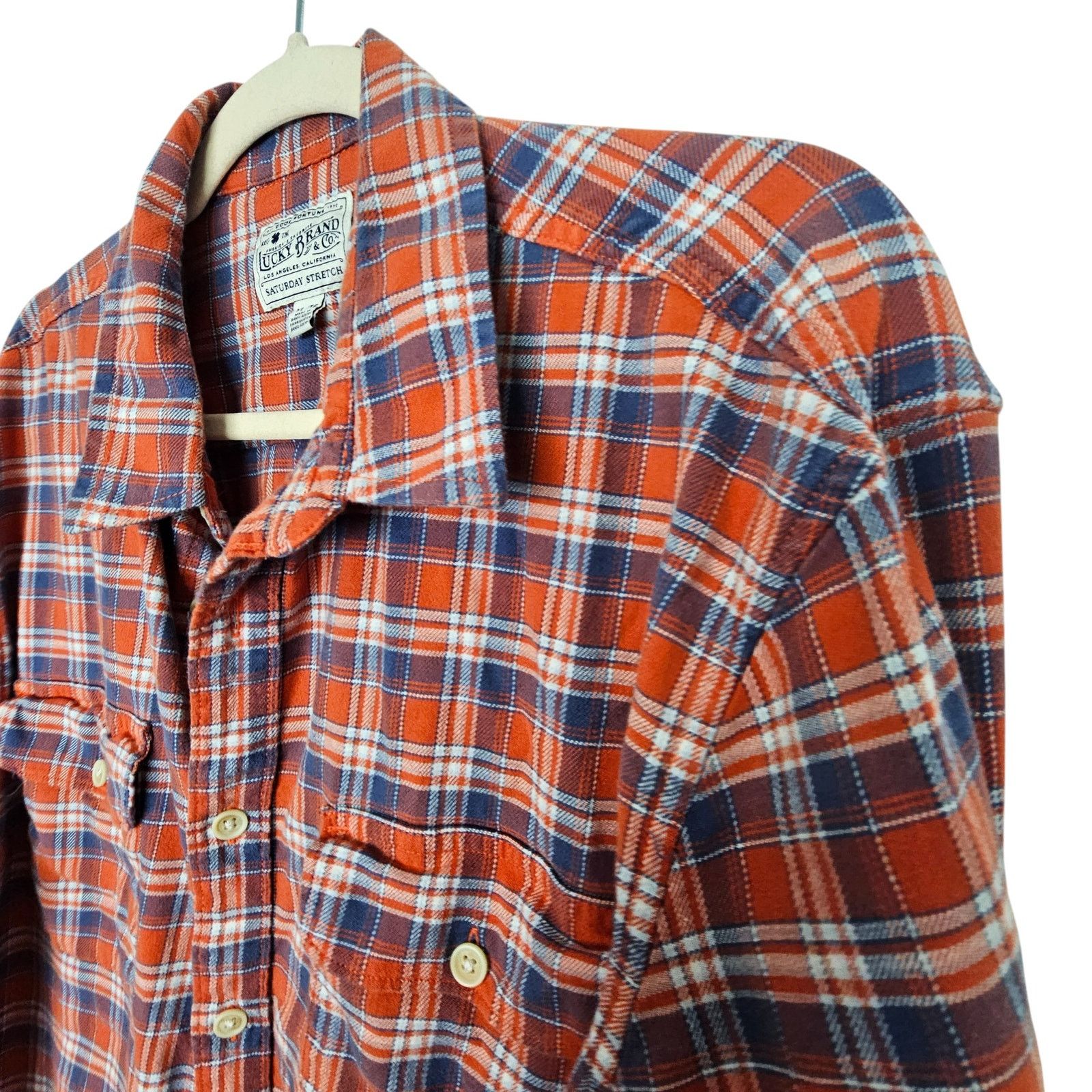 Lucky Brand Lucky Brand Men Plaid Flannel Shirt XL Western Grunge Casual Size US XL / EU 56 / 4 - 6 Thumbnail