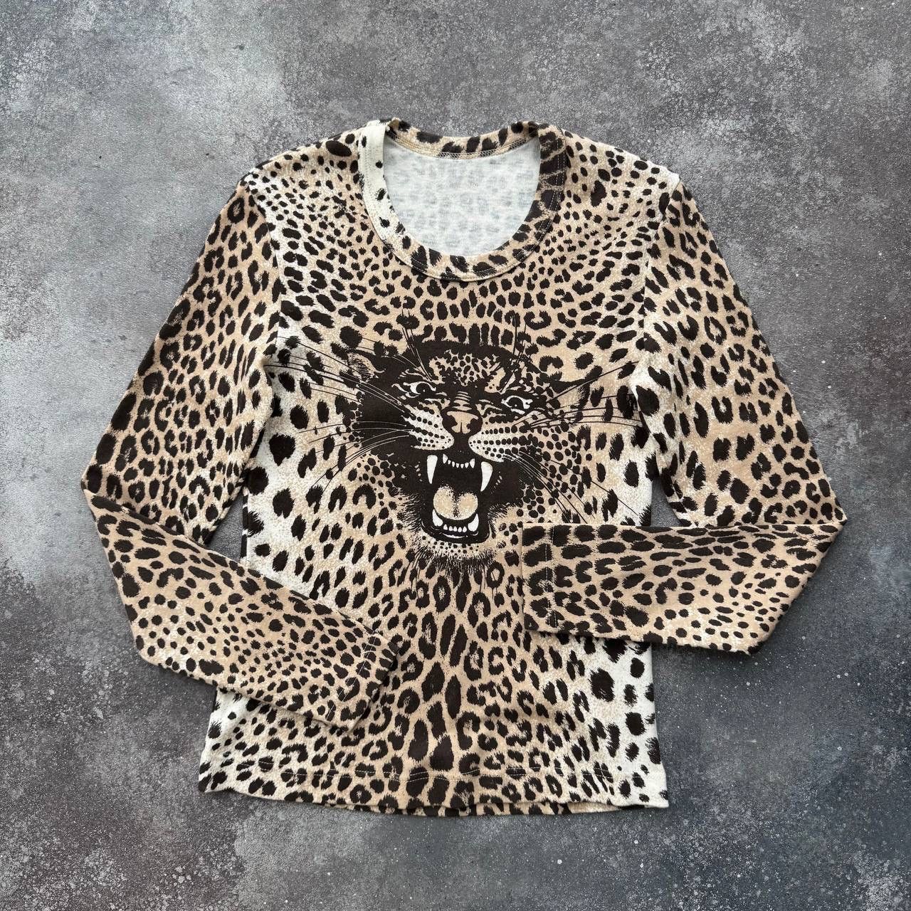 20471120 × Vintage Leopard Printed D&G Style Vintage Long Sleeve Top Size M / US 6-8 / IT 42-44 - 6 Thumbnail