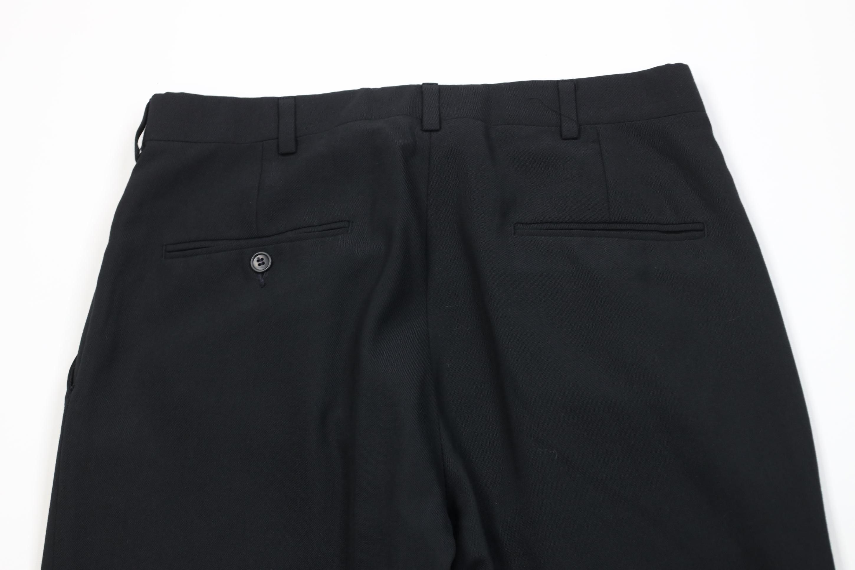 Vintage Vintage 90s Streetwear Blend Knit Wide Leg Chino Pants Black Size US 32 / EU 48 - 9 Thumbnail