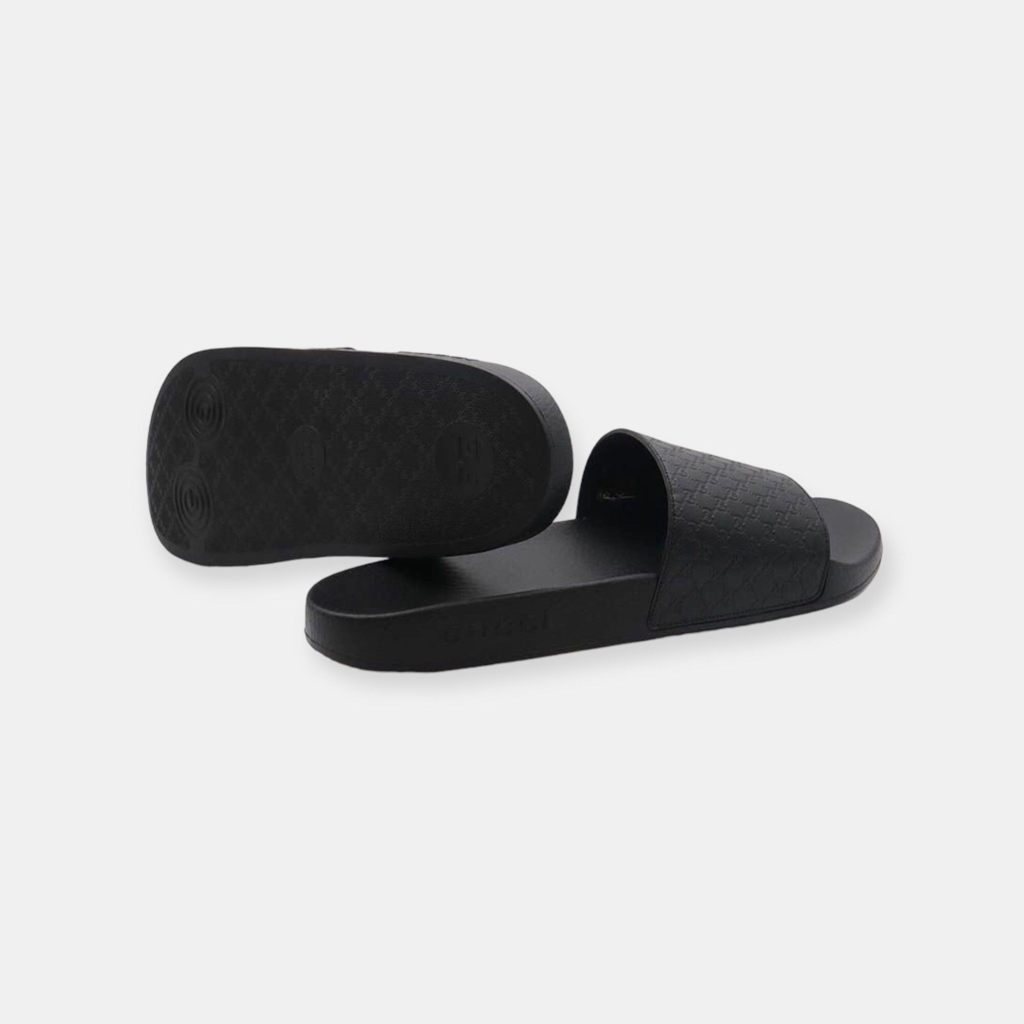 Gucci o1s1wg110425 O W Giola Flt Slides in Black Size US 7 / IT 37 - 2 Thumbnail
