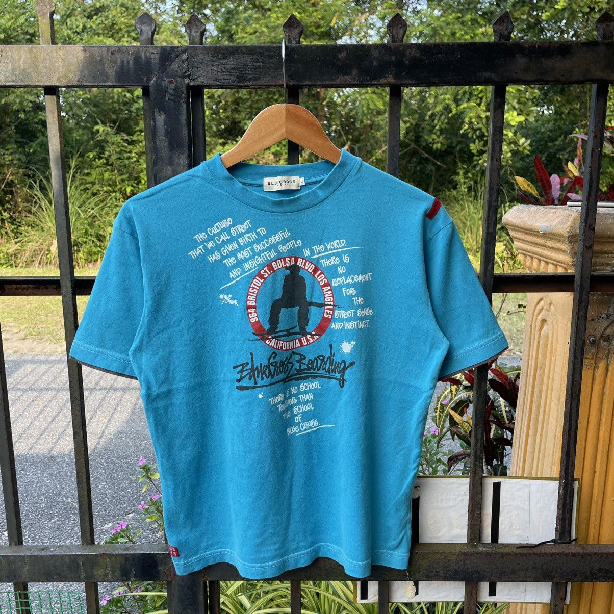 Welcome Skateboards 🔥Vintage Blue Cross Skateboarding Company Hip Hop Tee Size US S / EU 44-46 / 1 - 1 Thumbnail