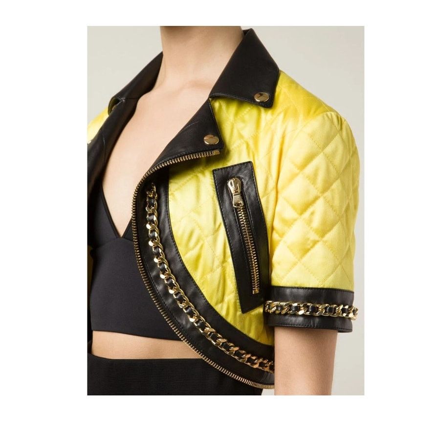 Moschino Moschino Couture Jeremy Scott BARBIE CROPPED BIKER JACKET Size M / US 6-8 / IT 42-44 - 7 Thumbnail