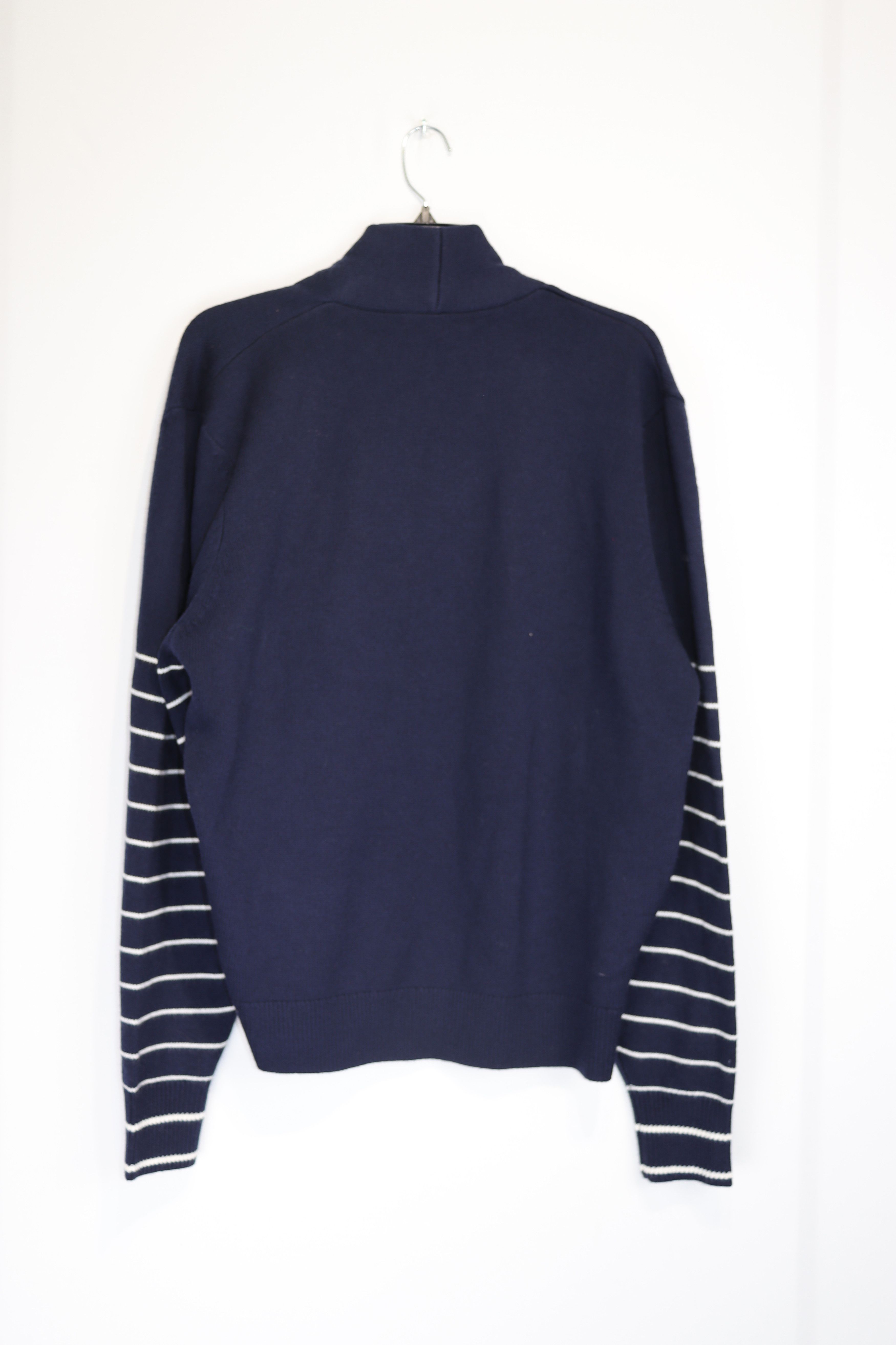 JW Anderson o1rshd1 Logo Knitwear in Navy/Ice Blue Size US M / EU 48-50 / 2 - 10 Thumbnail