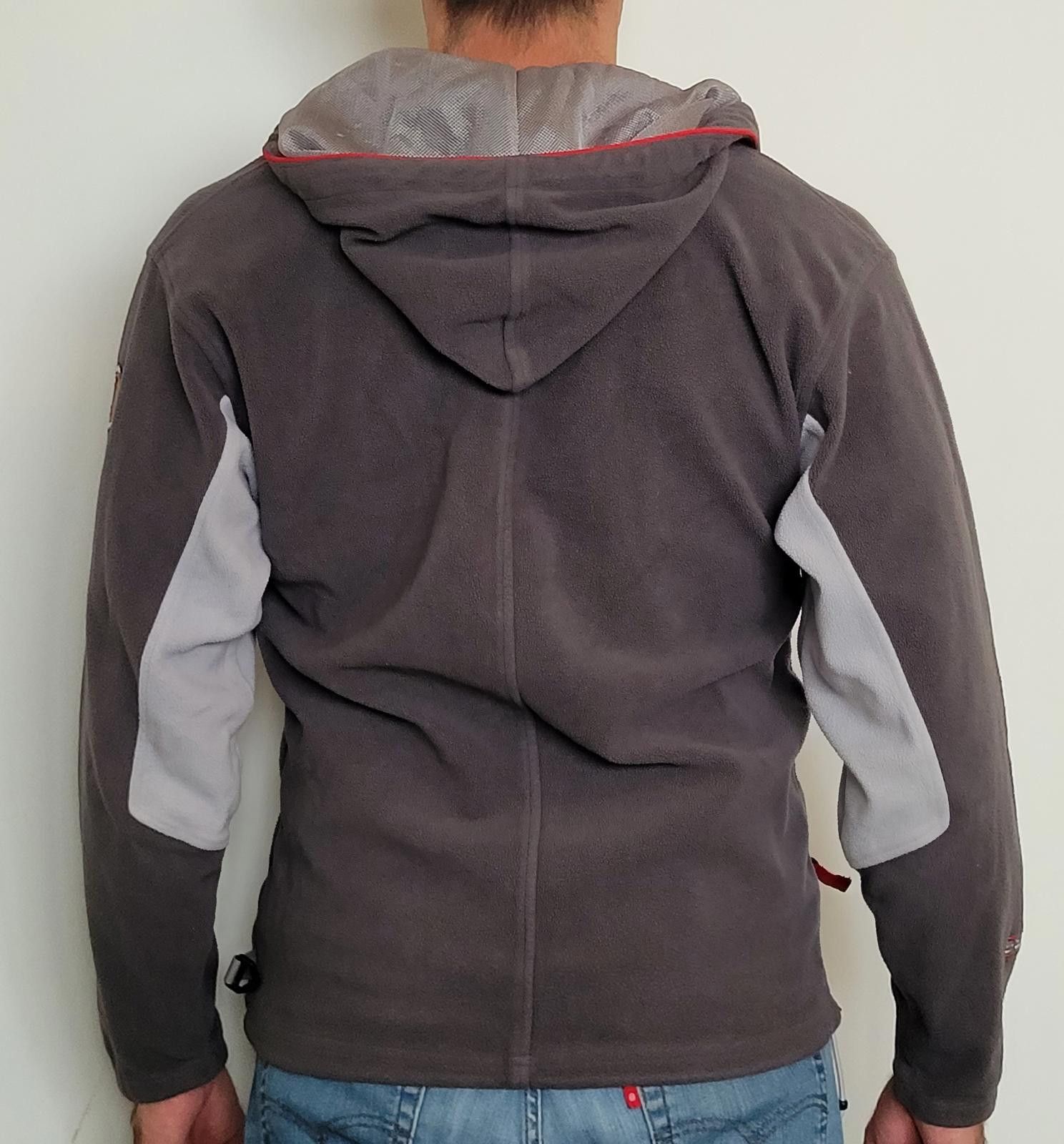 686 686 Enterprises Men’s S Fleece Hooded Zip Jacket Gray & Red Size US S / EU 44-46 / 1 - 2 Thumbnail