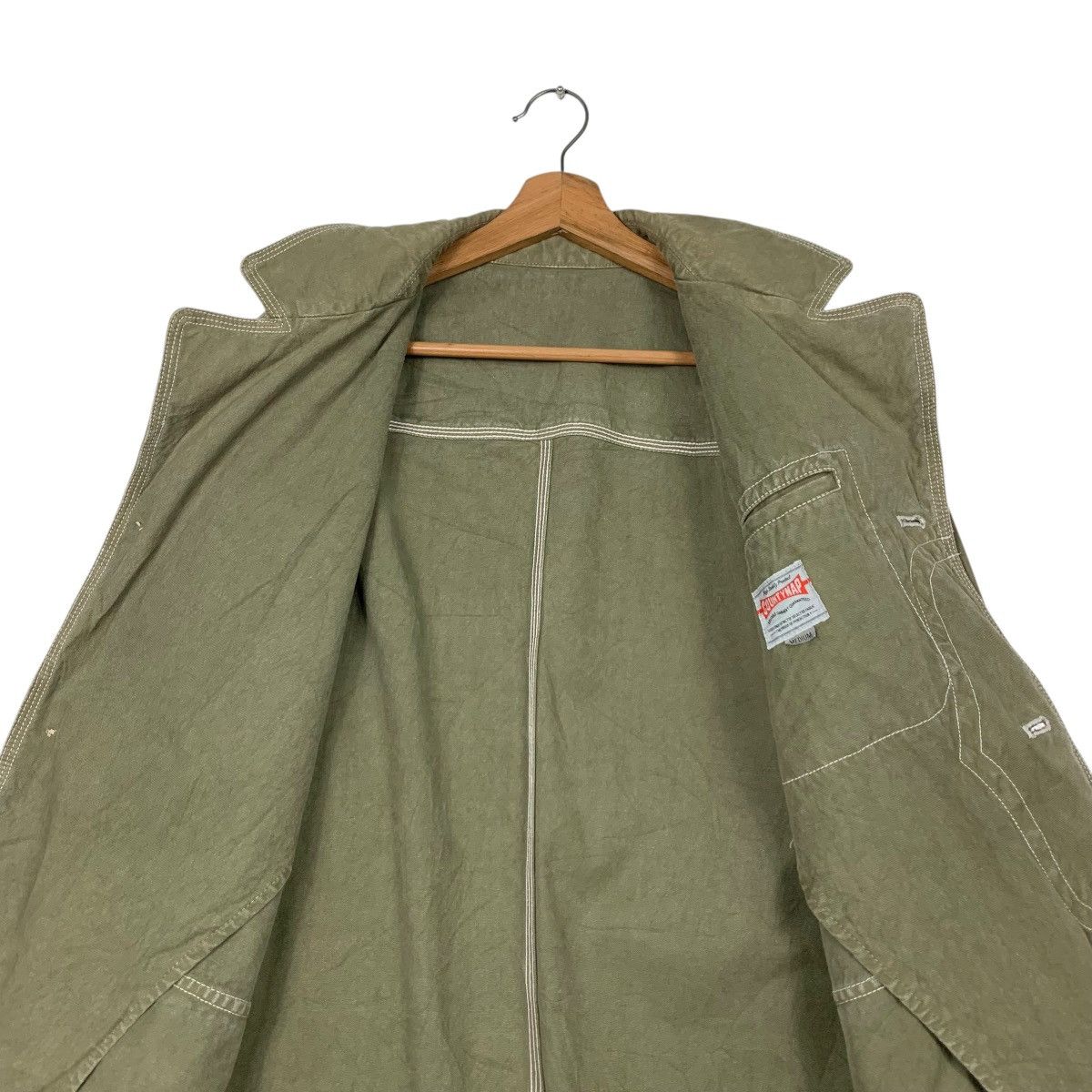 Japanese Brand COUNTYNAP Three Pocket Worker Green Chore Jacket #2372-C106 Size US M / EU 48-50 / 2 - 10 Thumbnail