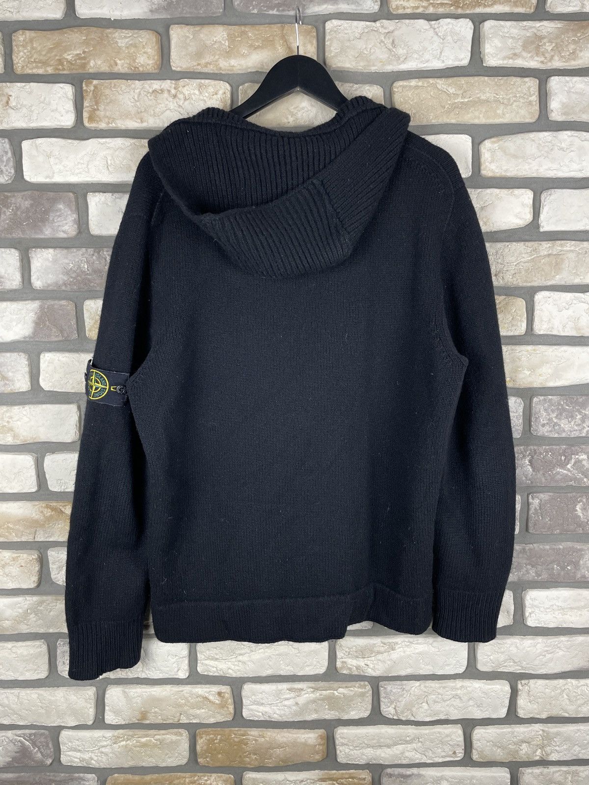 Stone Island Vintage Wool Full Zip sold Sweater Black XXL