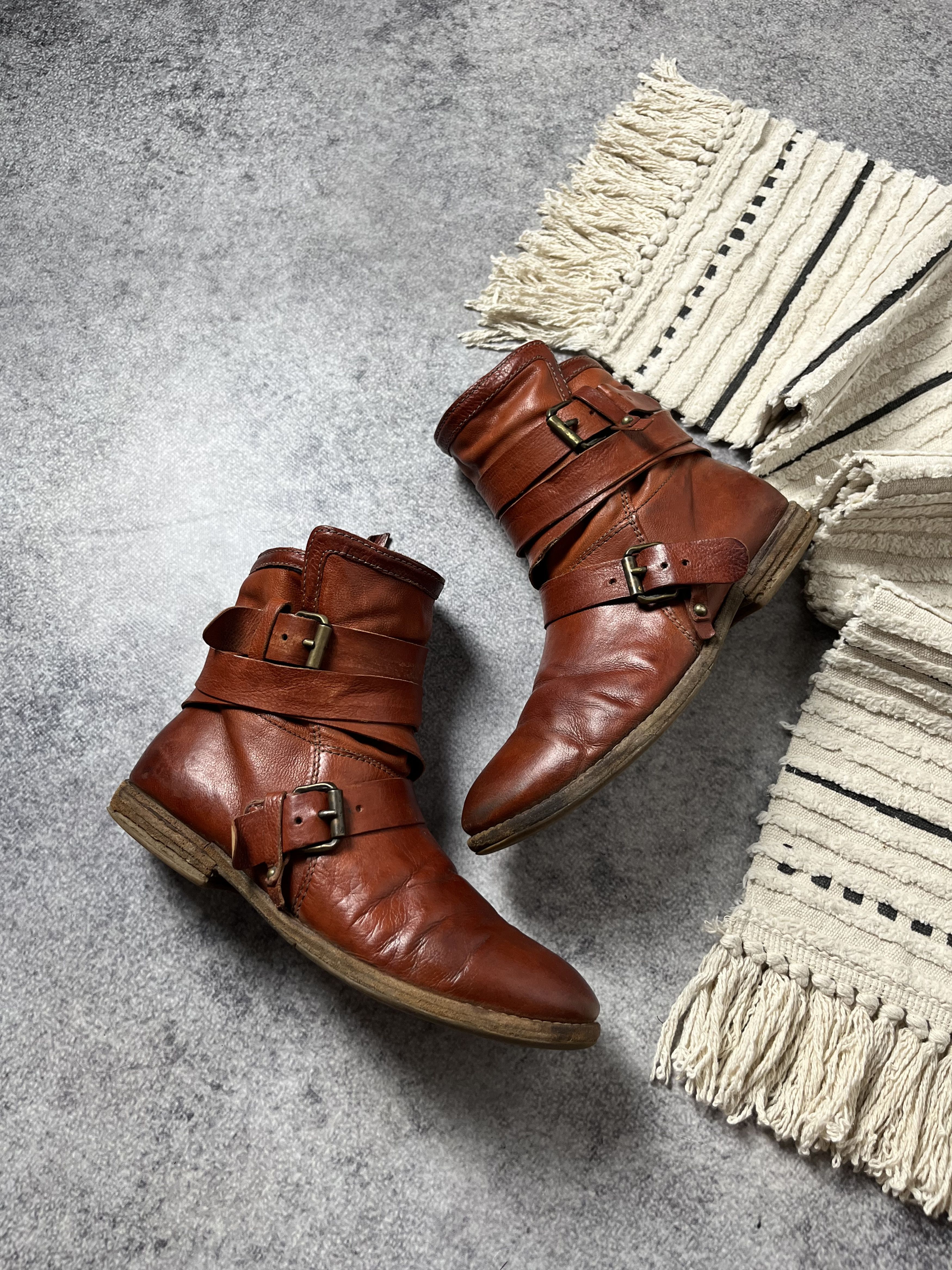A.S.98 🔥A.S.98 AIRSTEP STRAPS LEATHER 90'S BOOTS GUIDI VIBE Size US 7 / EU 40 - 4 Thumbnail