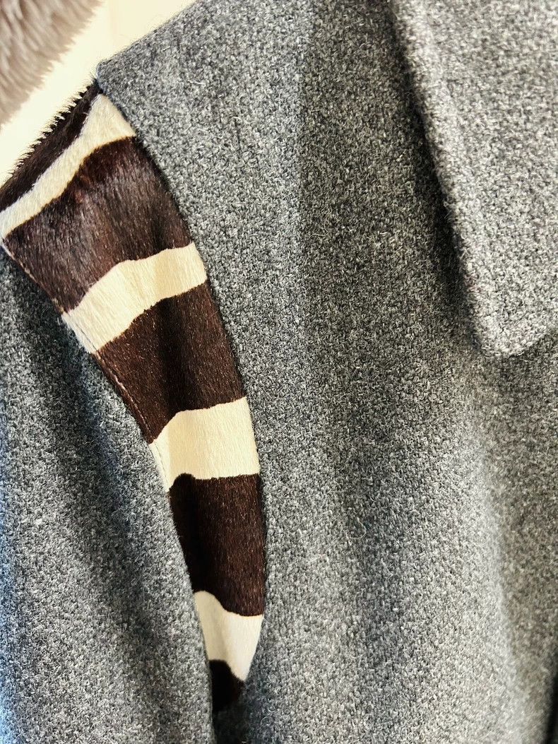 Saint Laurent Paris Saint Laurent Paris Saint Laurent Grey Zebra Pattern Baseb Size US XL / EU 56 / 4 - 5 Thumbnail