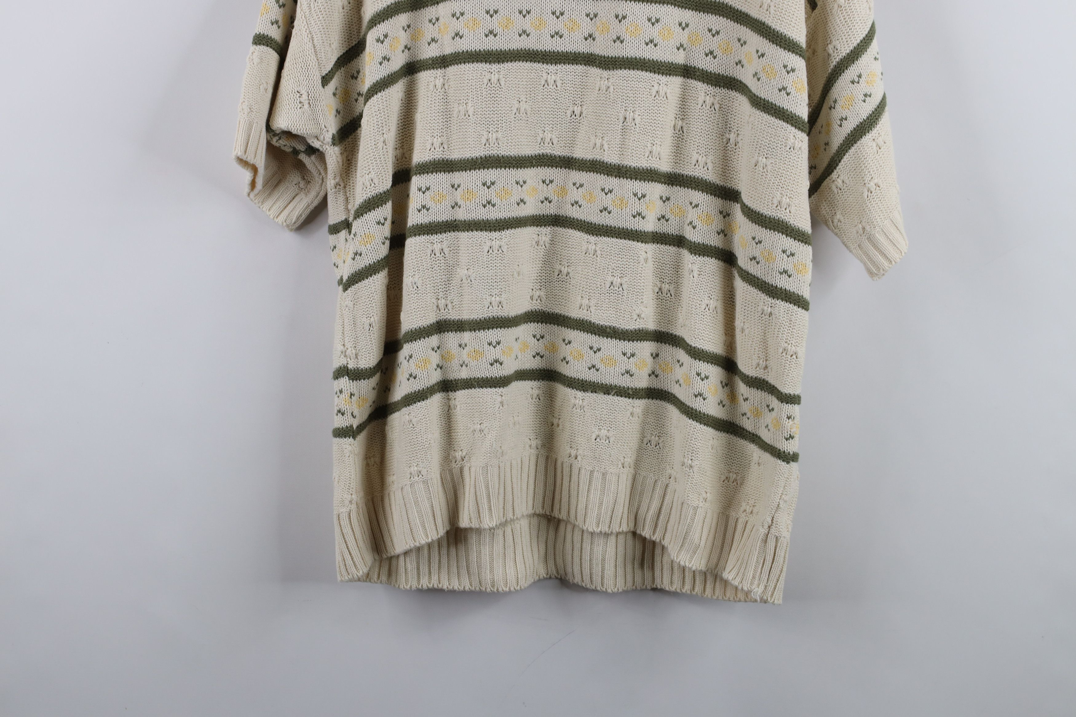 Vintage Vintage 90s Streetwear Striped Short Sleeve Sweater USA Size L / US 10 / IT 46 - 10 Thumbnail