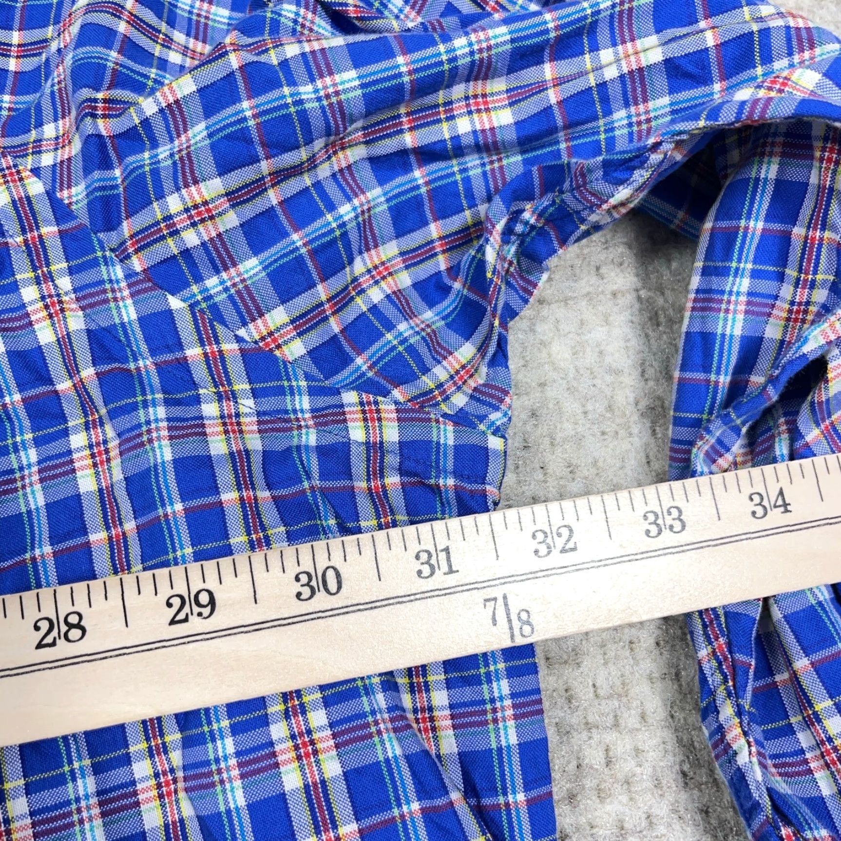 Ralph Lauren Ralph Lauren Button-Up Shirt Men 3XB Big & Tall Blue Red Plaid OCBD Pony Logo Button-Down Casual Dress Shirt Size 48R - 6 Thumbnail