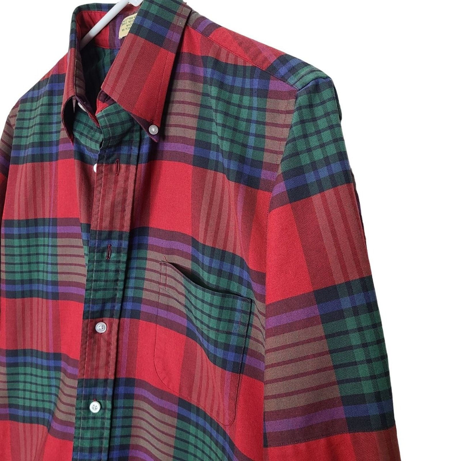 L.L. Bean Vintage LL Bean Mens Plaid Button Down Shirt Size L Preppy Size US L / EU 52-54 / 3 - 4 Thumbnail