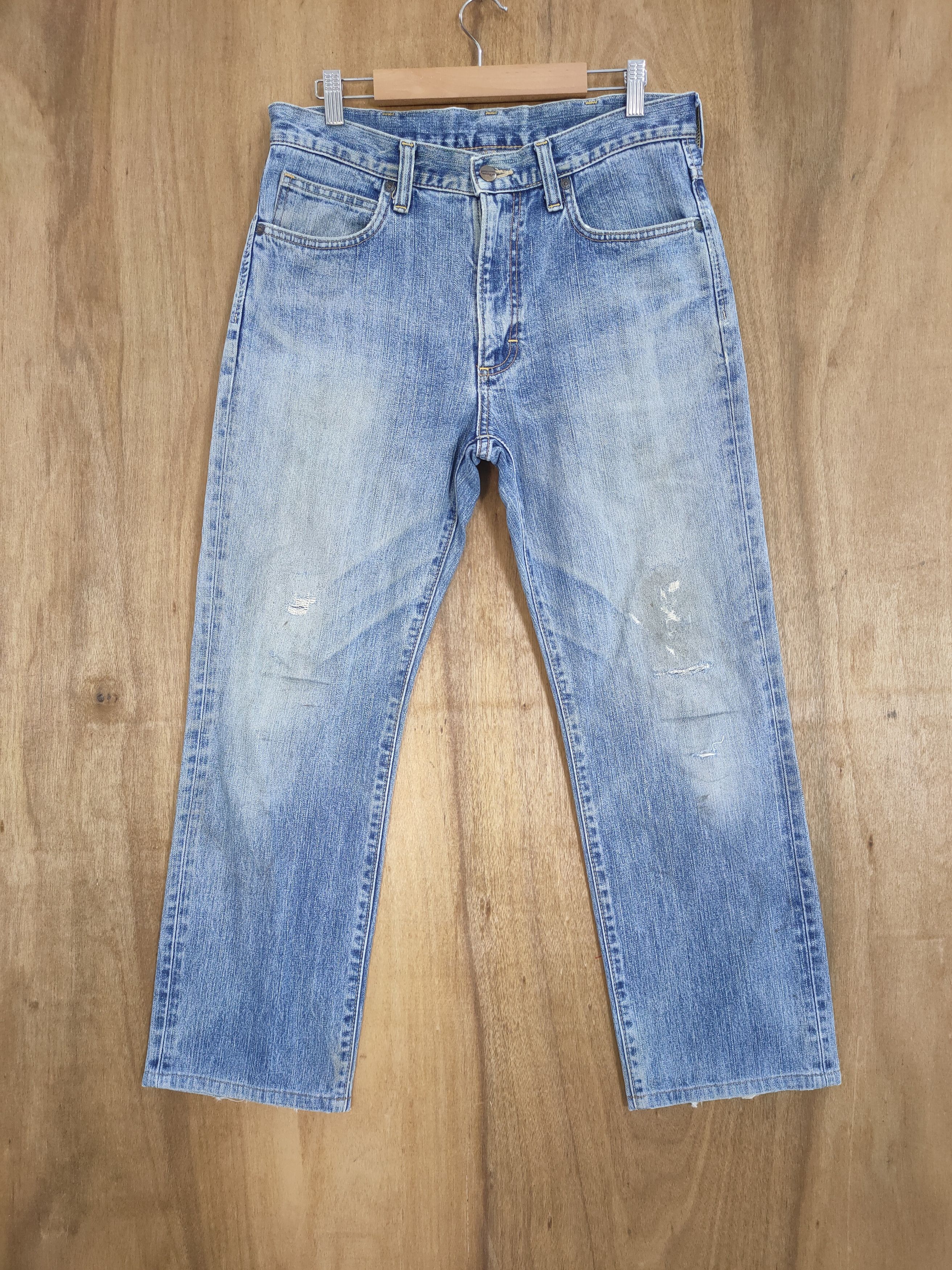 Jean VINTAGE JAPANESE BLUE DISTRESSED JEANS PANTS Size US 32 / EU 48 - 1 Thumbnail