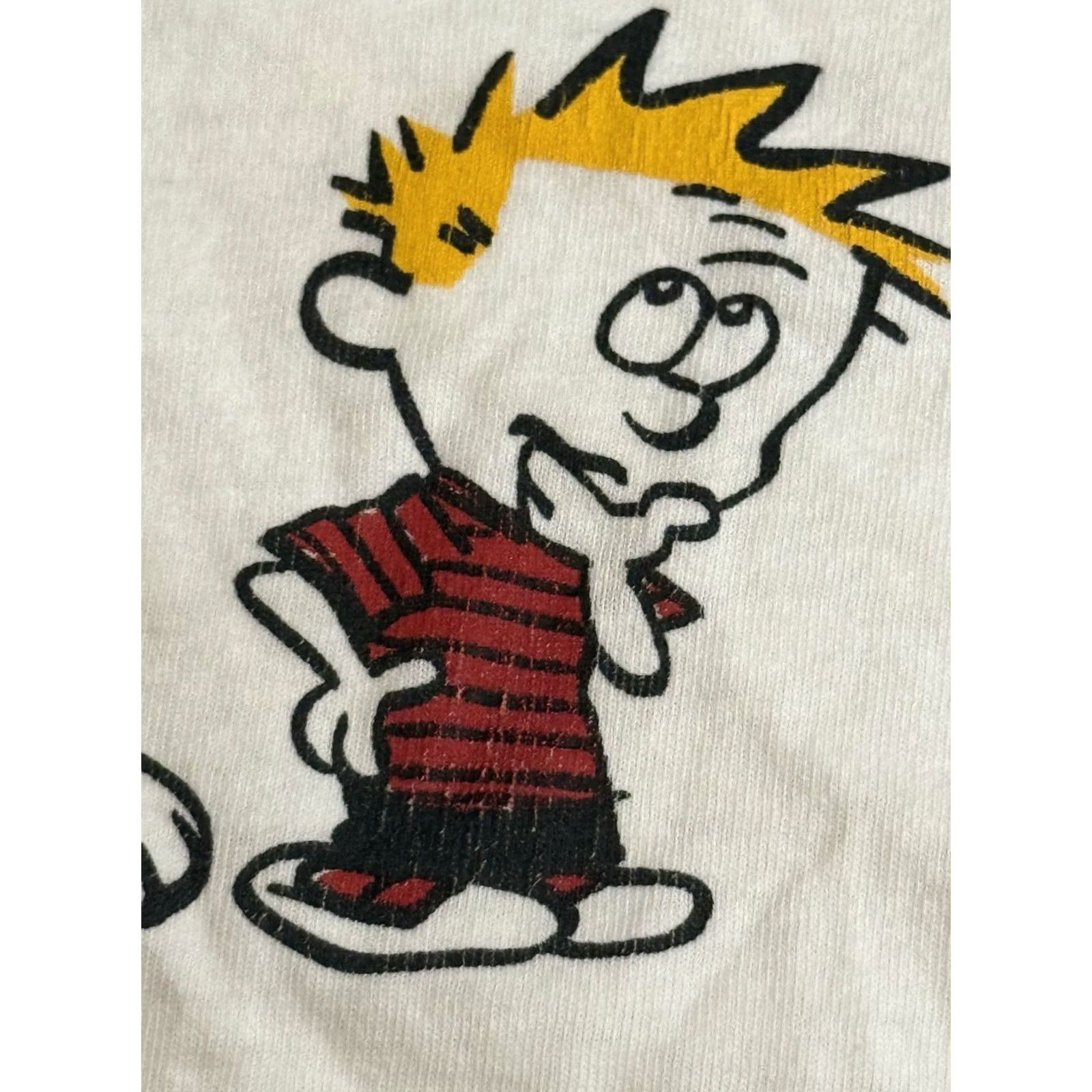 Vintage VINTAGE Grateful Dead Calvin & Hobbes Shakedown Street Shirt XL Jerry Garcia Crew Neck Short Sleeve White Cotton Men T-Shirt 90s Band Hippie Music Size US XL / EU 56 / 4 - 6 Thumbnail