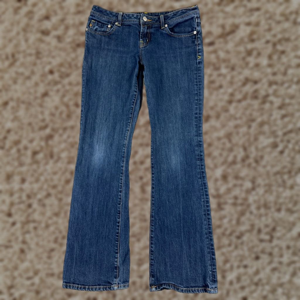 Vintage VINTAGE Seven7 Women's Jeans Pants Bootcut Flare Low Rise Denim Cotton Blend Size 32 Blue Size 24" / US 00 / IT 34 - 1 Thumbnail