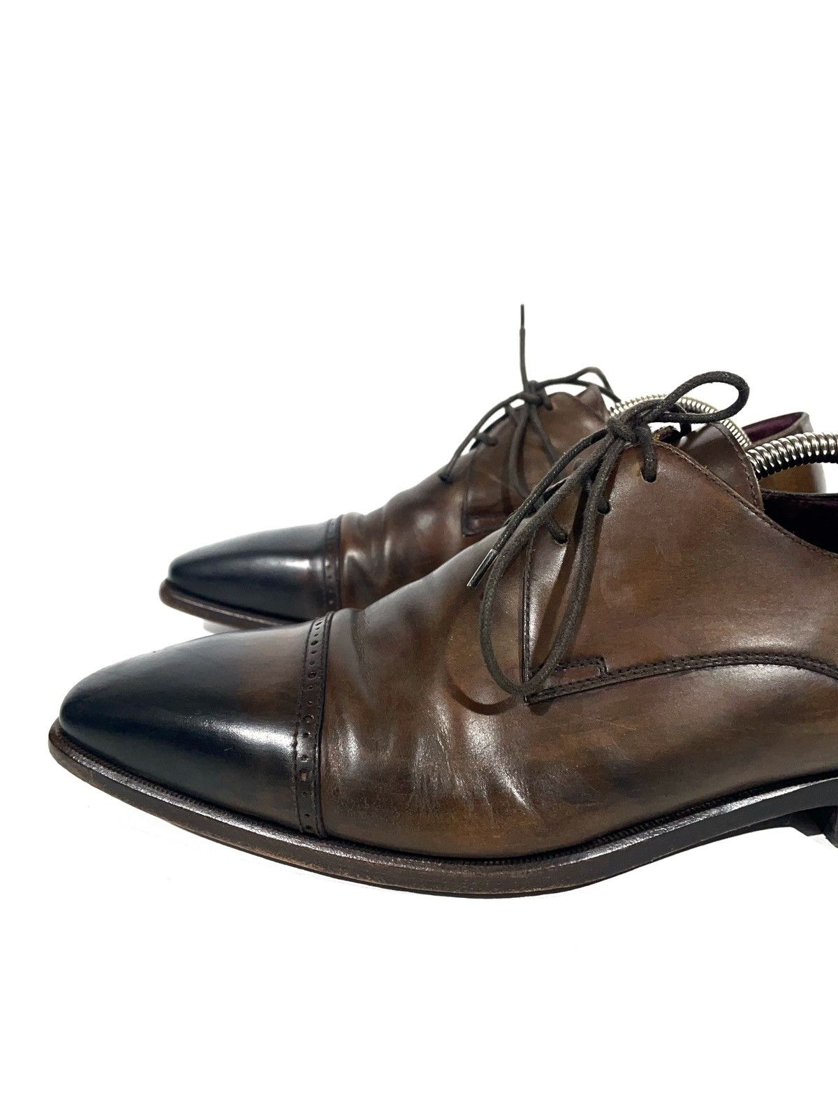 Canali × Vintage Canali Vintage Leather Mens Classic Formal Gradient Shoes 42 Size US 9 / EU 42 - 3 Thumbnail