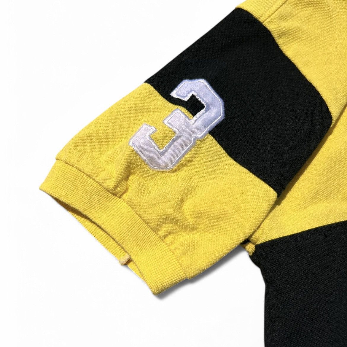 Polo Ralph Lauren × Vintage Ralph Lauren Polo Mens L Big Pony Yellow Black/White Stripes Size US L / EU 52-54 / 3 - 3 Thumbnail