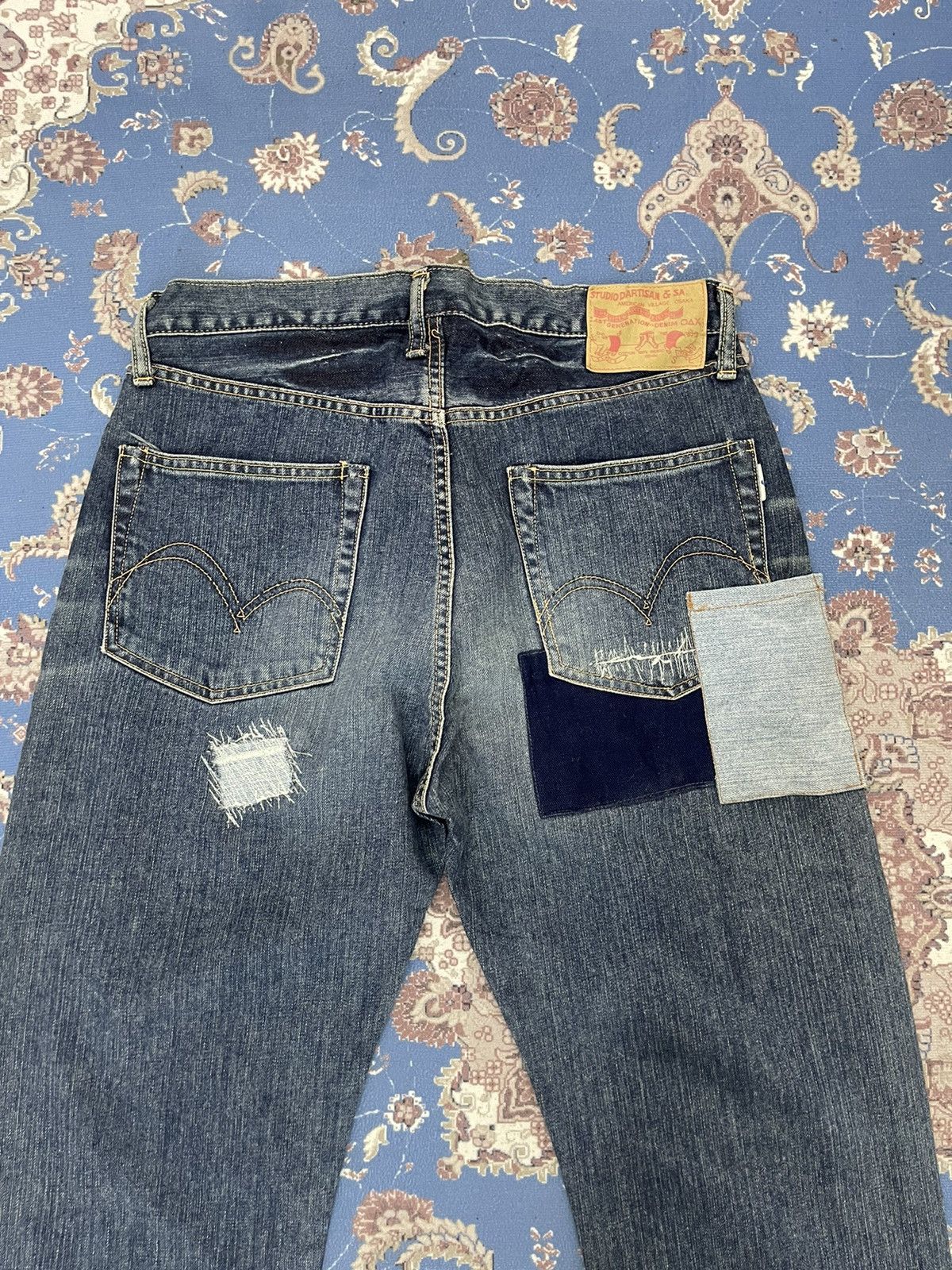Japanese Brand × Studio D'Artisan VINTAGE STUDIO D’ARTISAN PATCHWORK JEANS Size US 32 / EU 48 - 3 Thumbnail